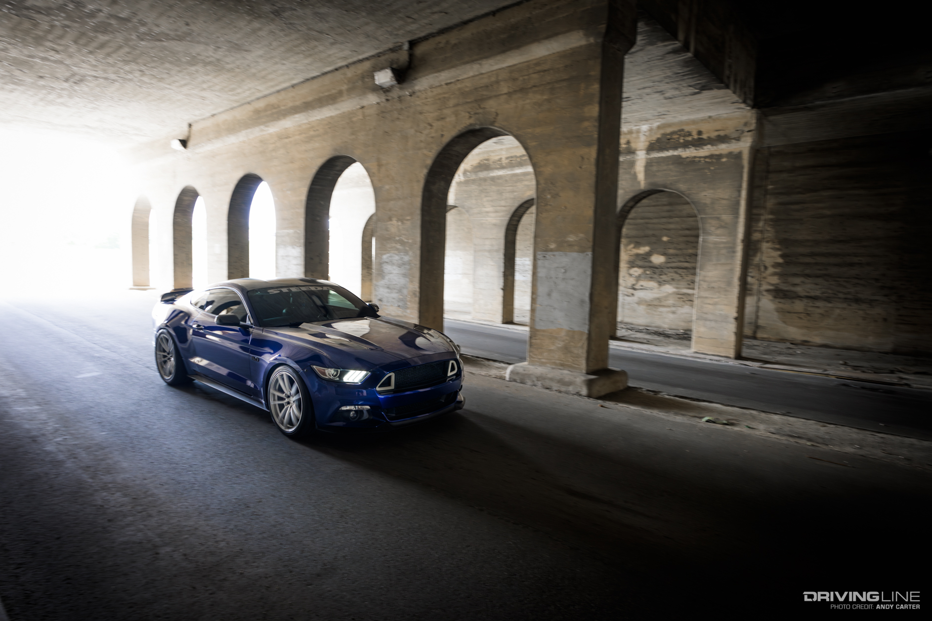 Ford Mustang on Nitto NT555 G2 through tunnel