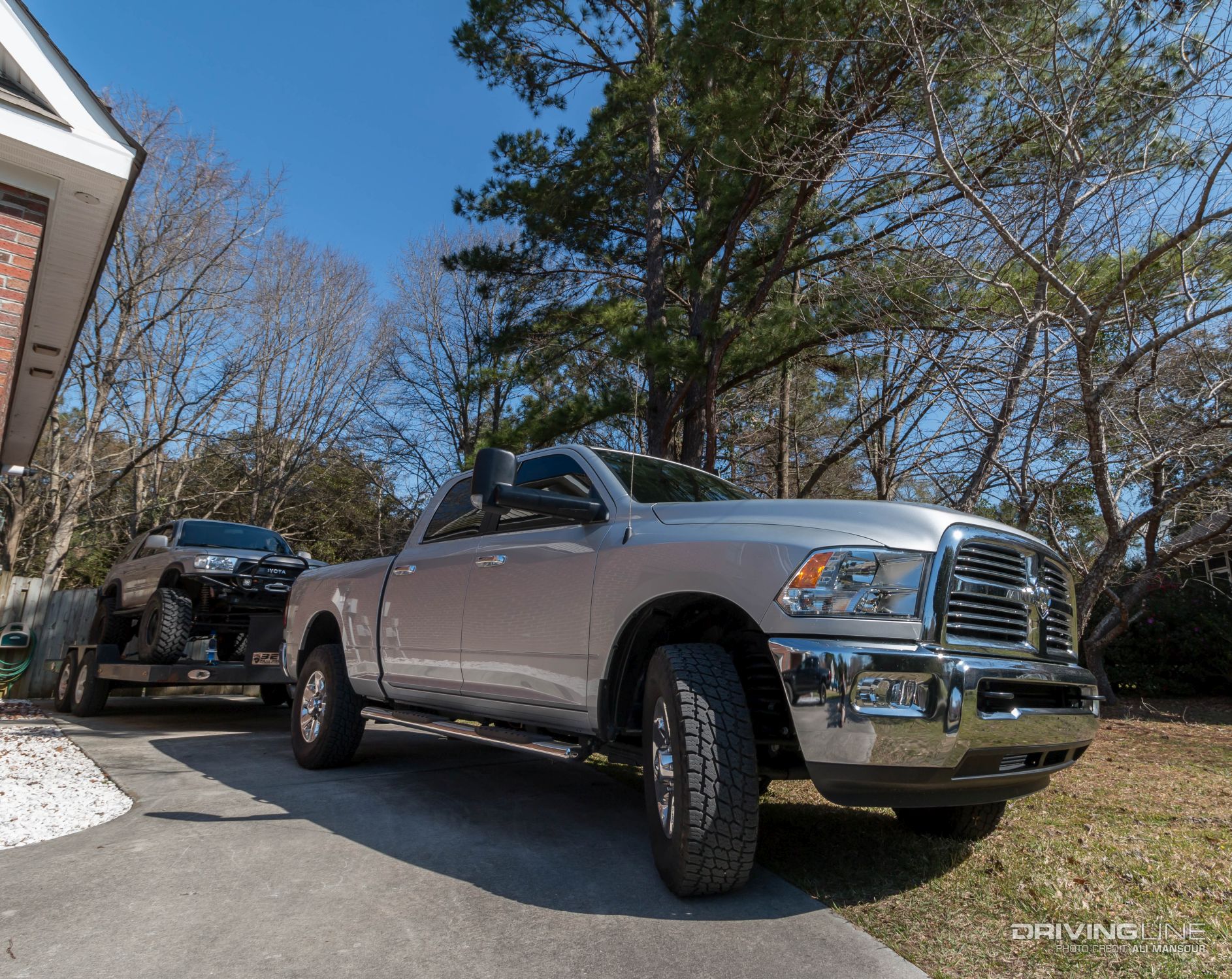 Driving Line 2014 Ram 2500 silver big horn tow rig maintenance