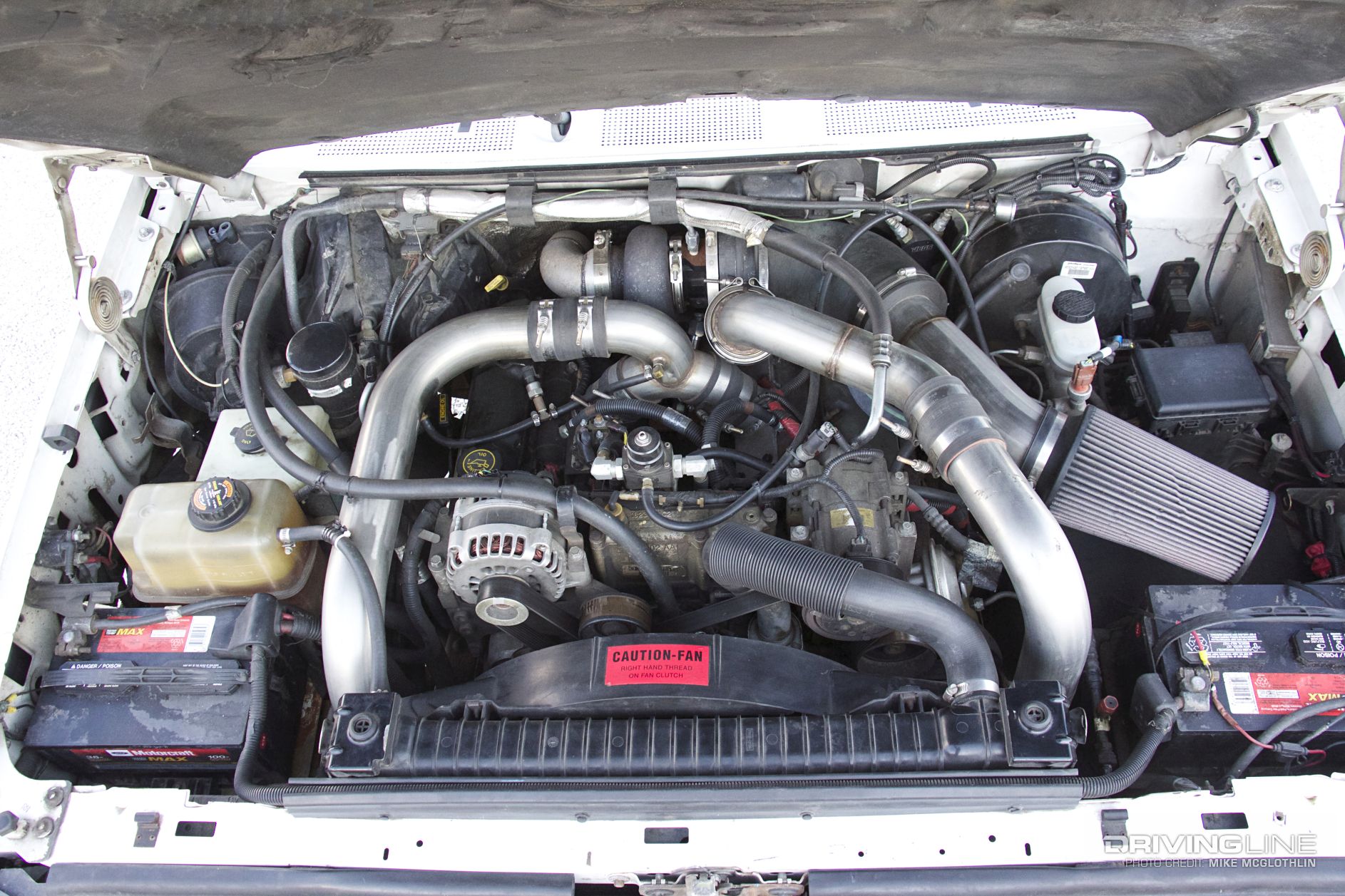 7.3L Power stroke in Ford engine bay
