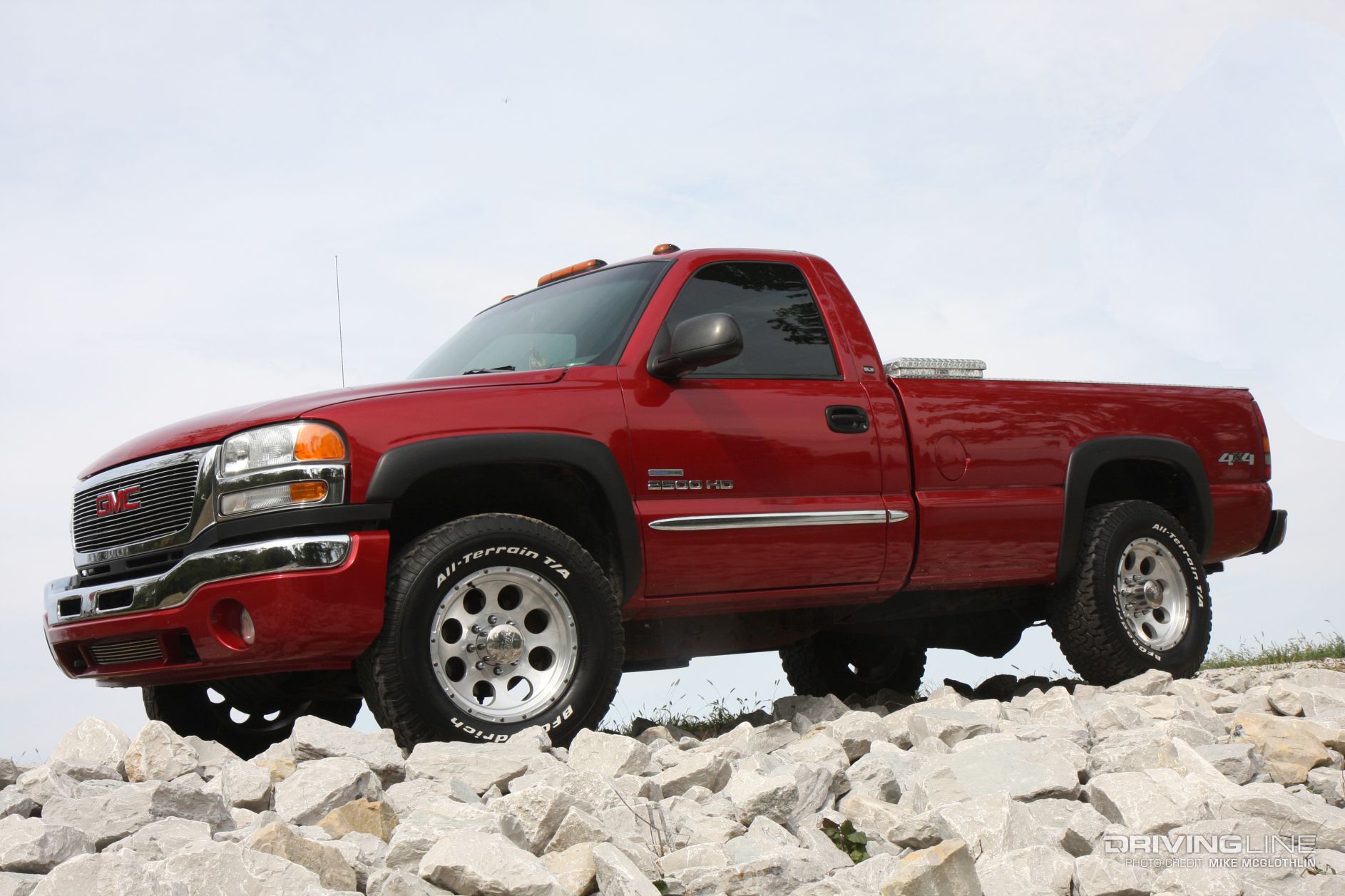 red GMC truck