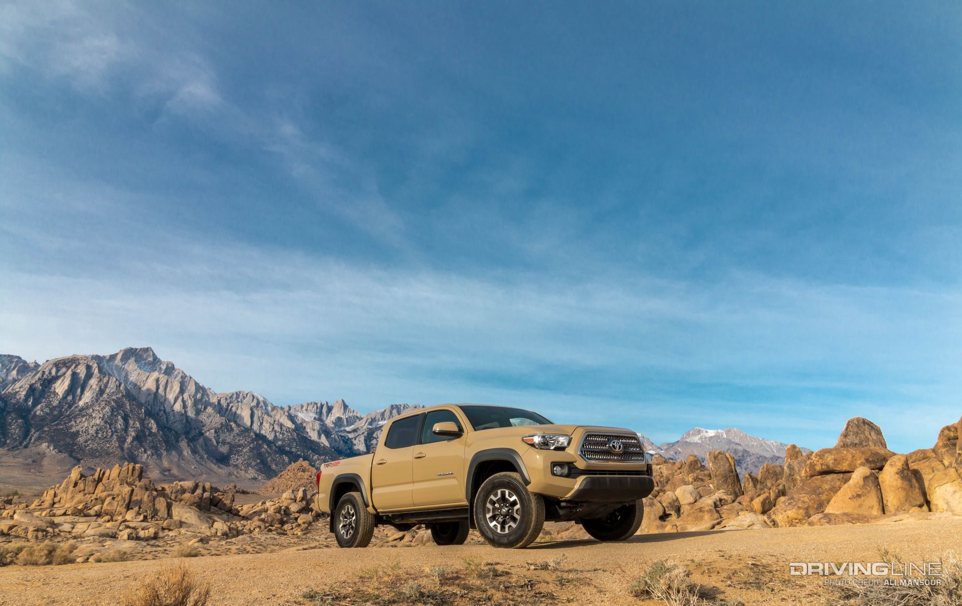 tan-colored Toyota Tacoma TRD Off-Road pickup