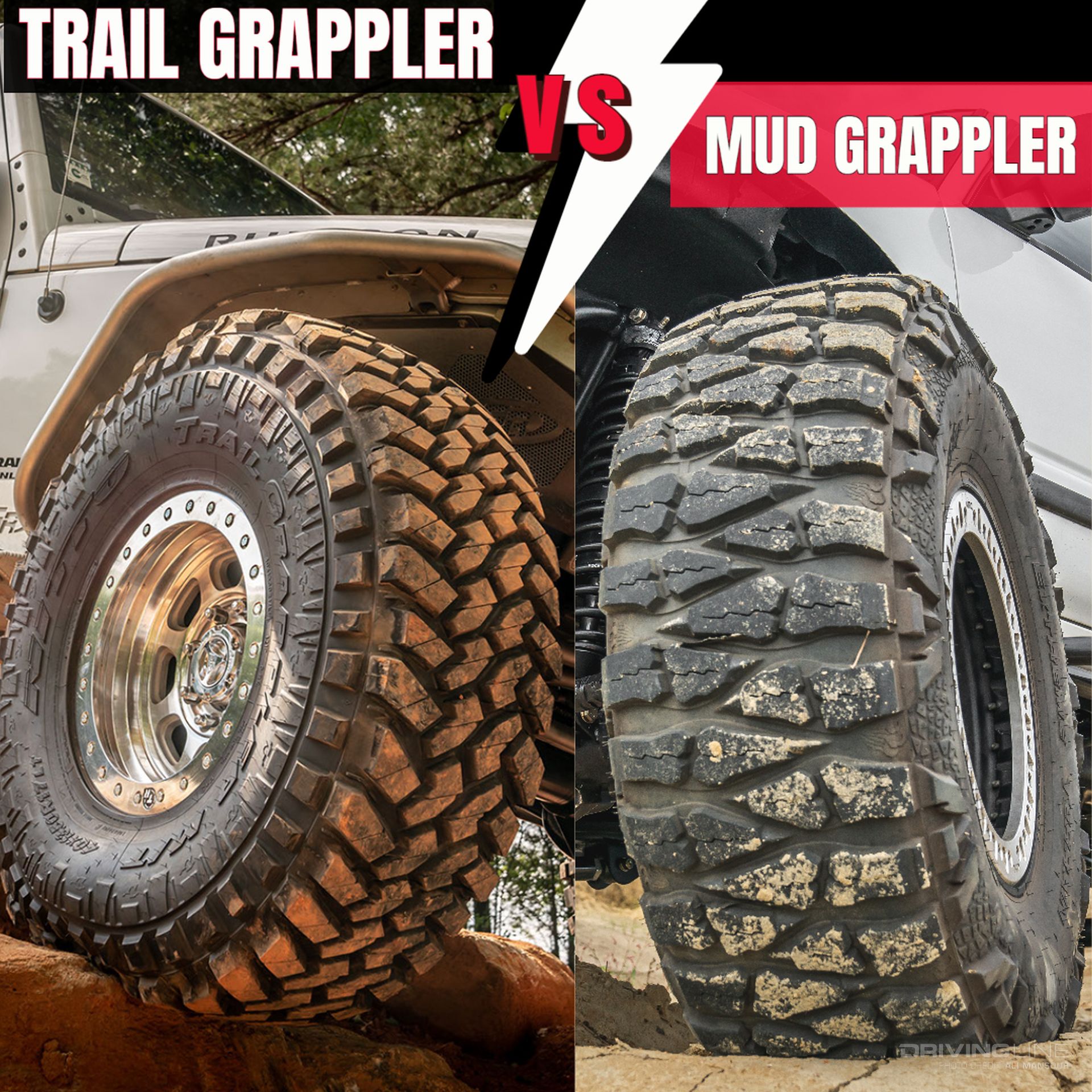Nitto Tire Mud Grappler versus Trail Grappler