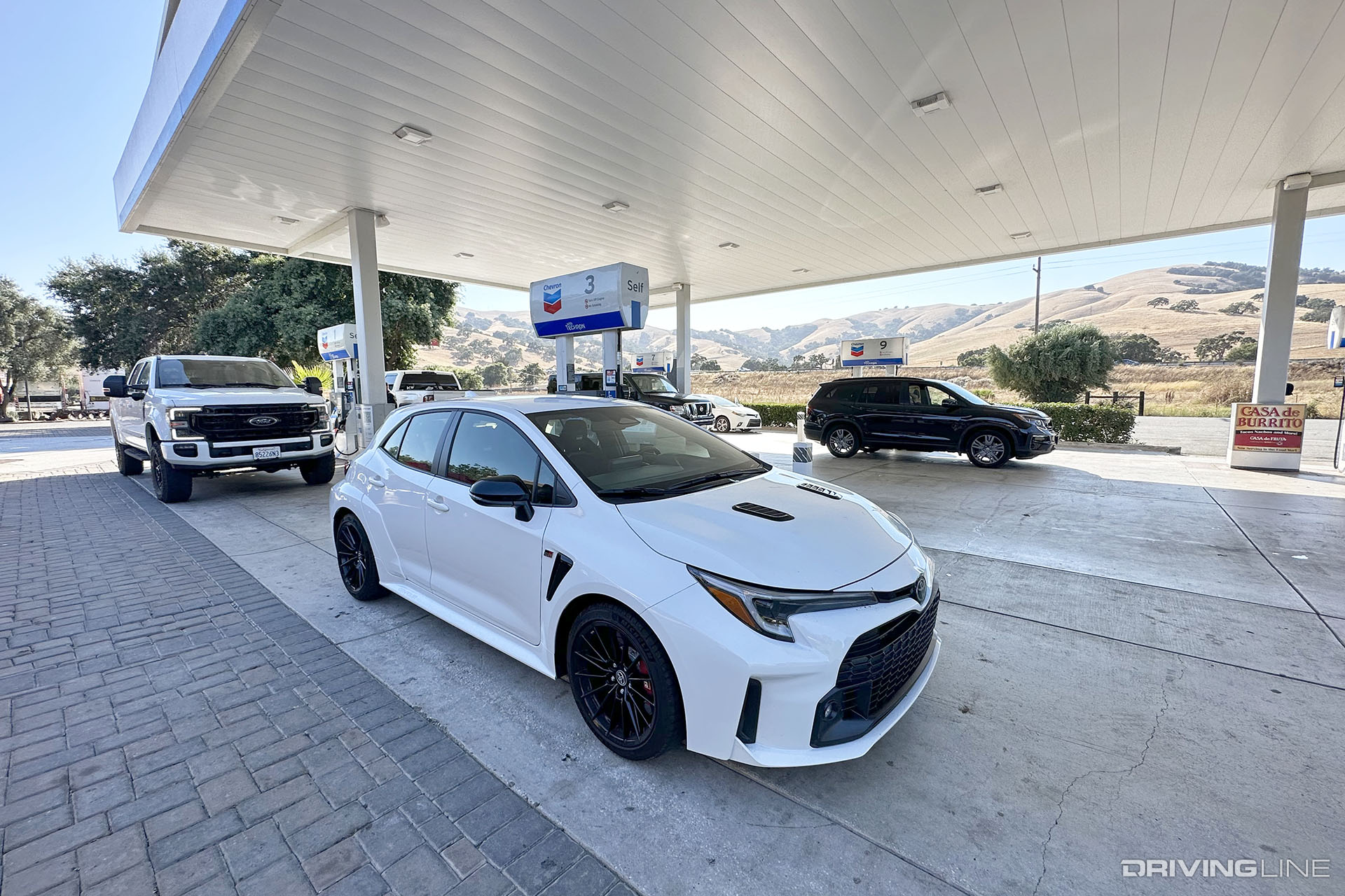 Toyota GR Corolla at Gas Station