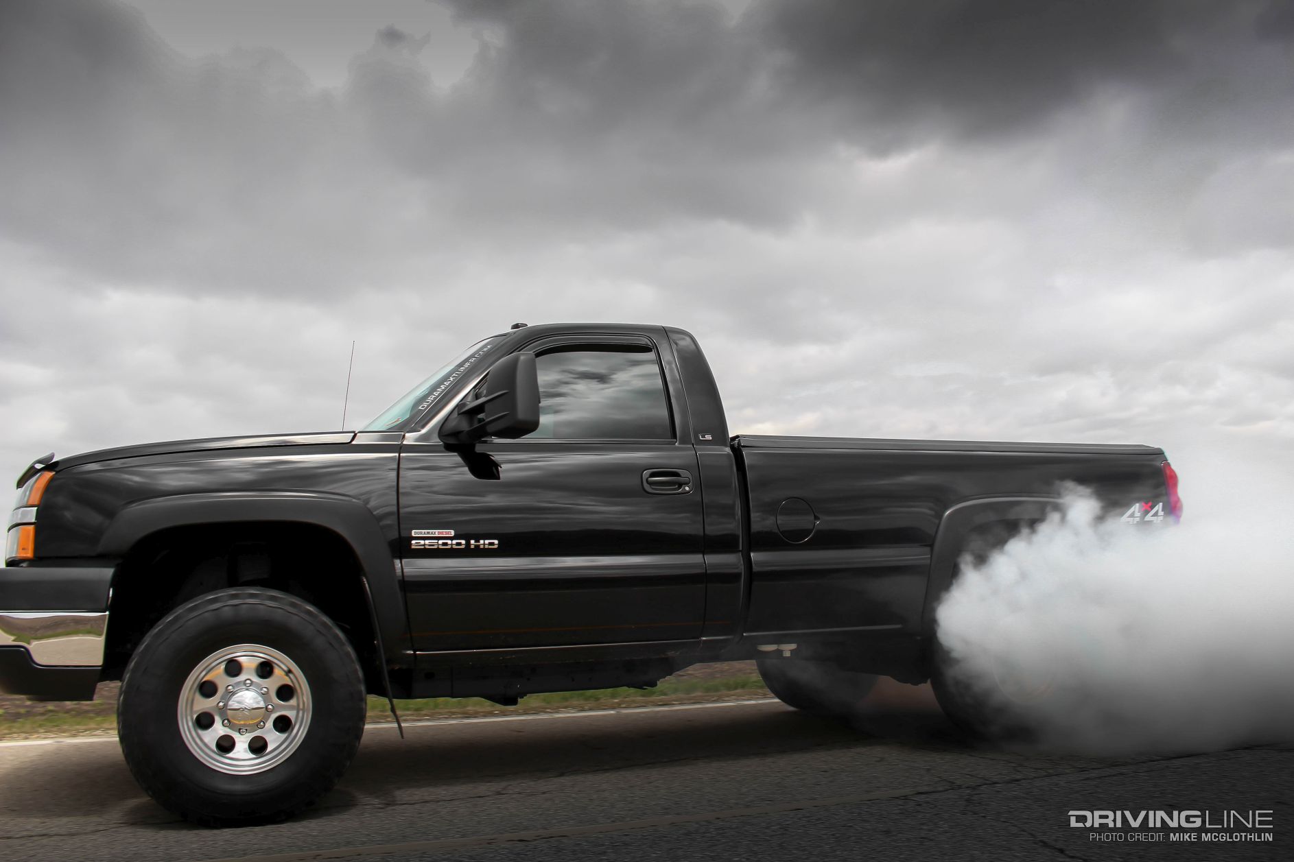 Chevy duramax truck burnout