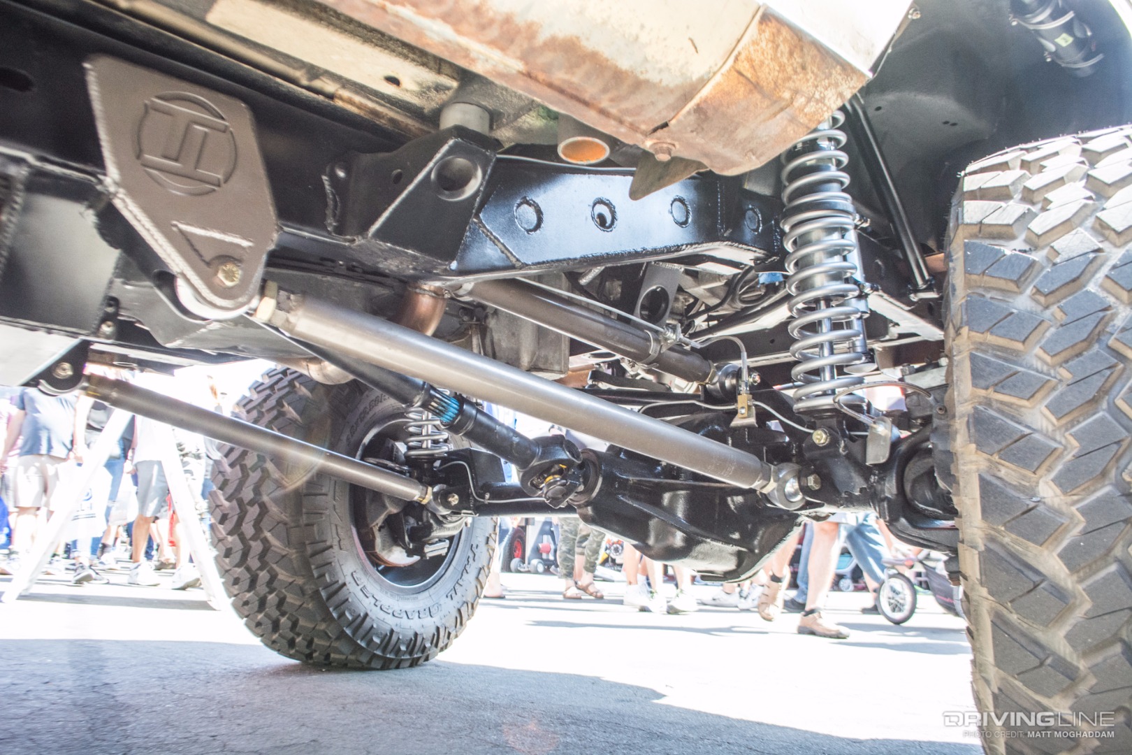The Jeep Wagoneer's front suspension