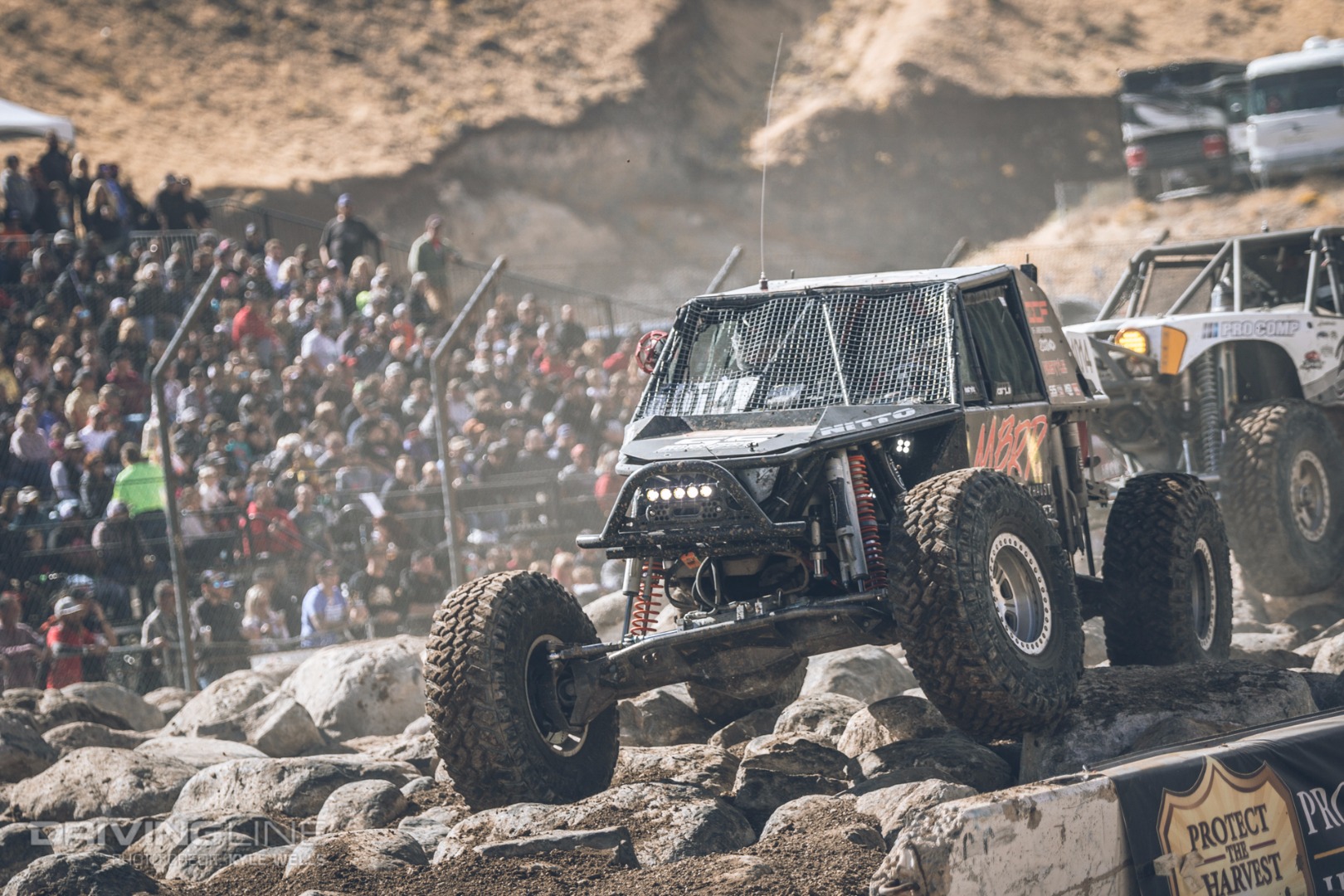Jeremy Ealand making his way through the Nitto Rock Garden