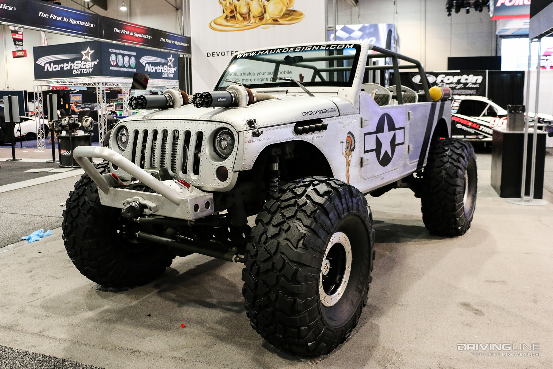SEMA 2017 Hauk Design Gattling Gun Turbo Jeep