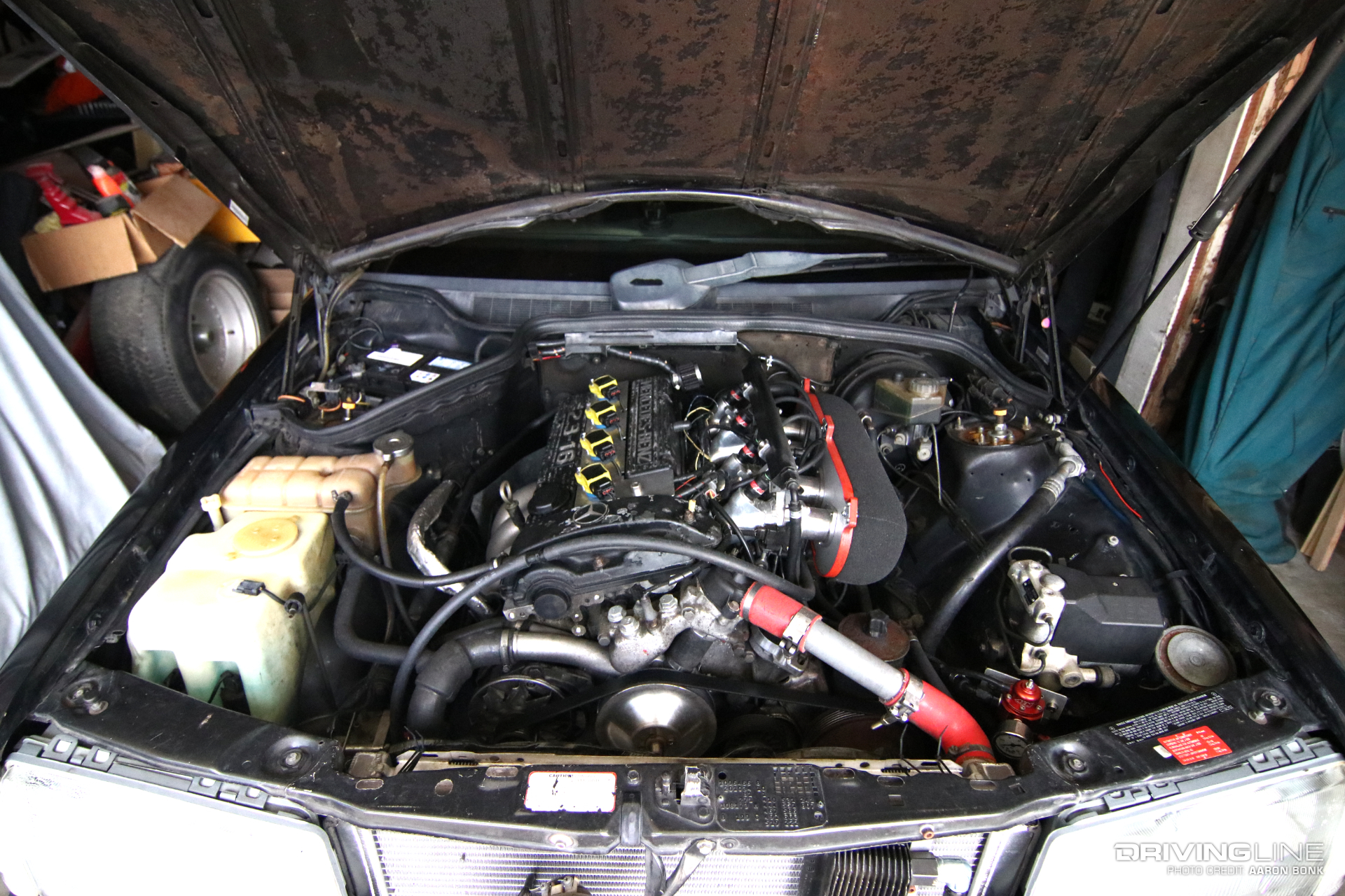 Mercedes-Benz 190E Engine Front