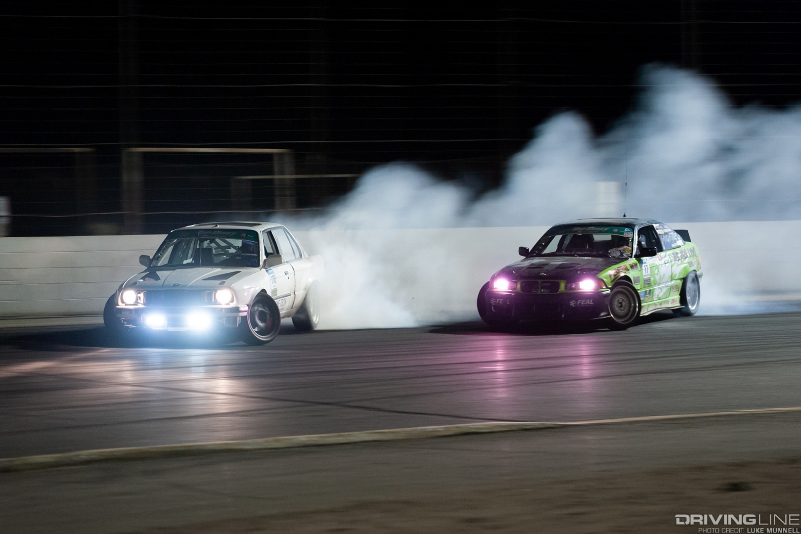 Top Drift rd. 4 Sick Seven pro-am drifters to watch out for Amir Falahi V8 E36 BMW tandem drift