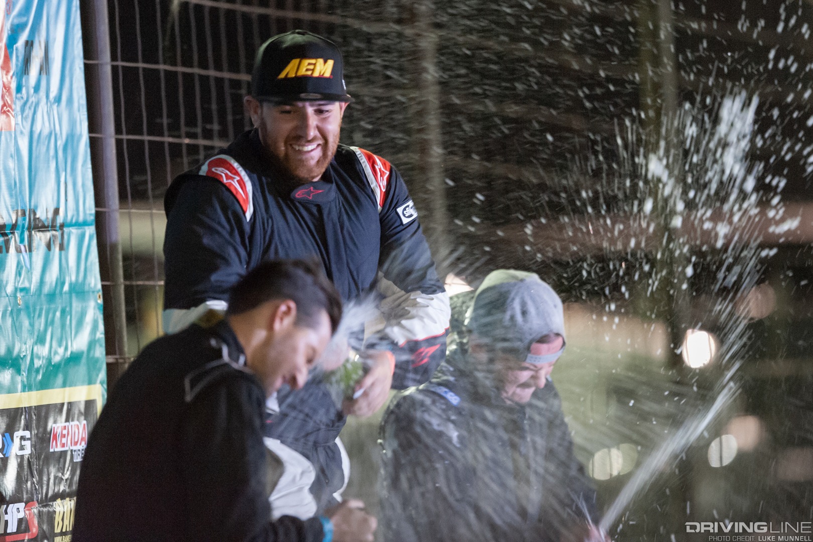 Top Drift rd. 4 Sick Seven pro-am drifters to watch out for Aaron Muss podium champagne toast