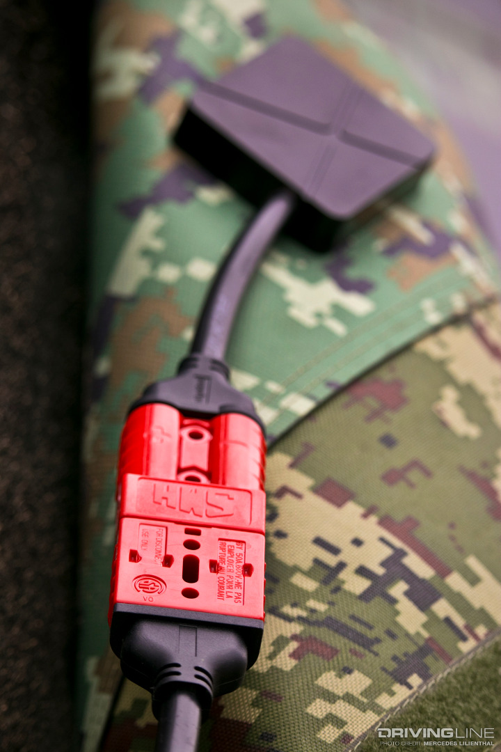 Off Grid Trek's 200W solar blanket Anderson connector