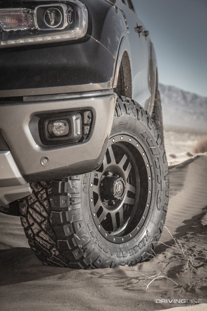 Front left tire Ford Ranger Mid Travel Icon Suspension