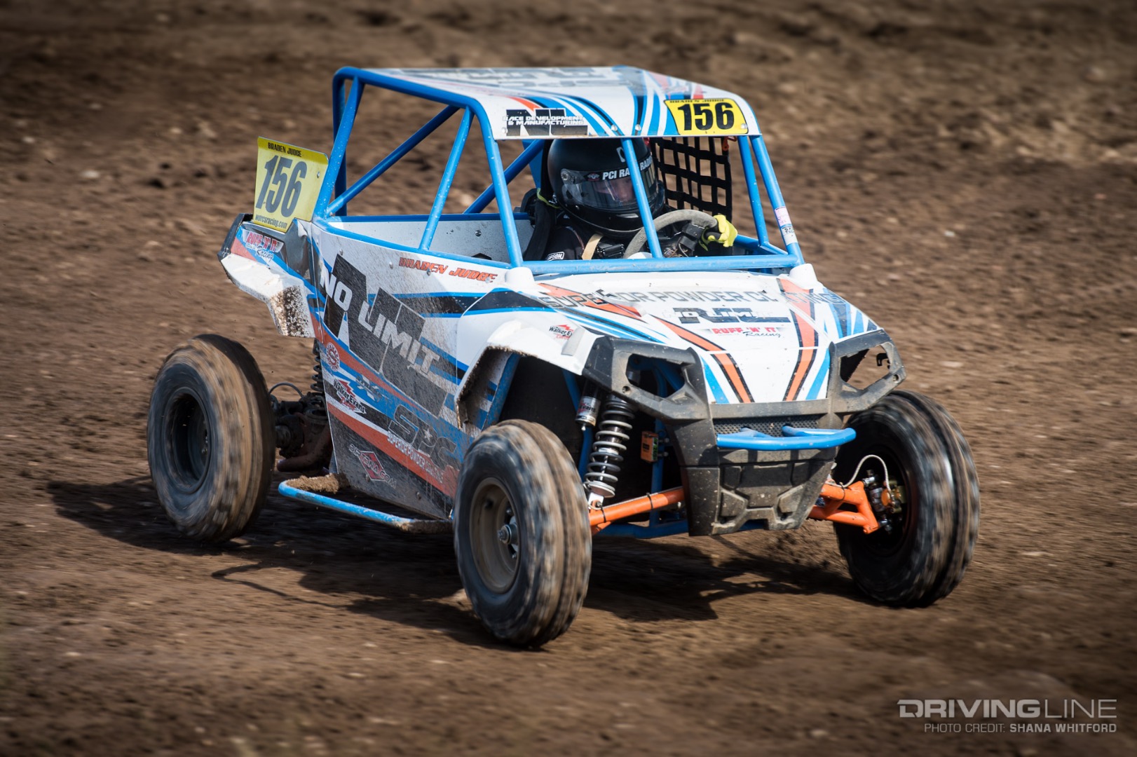 Braden Judge racing his UTV 170 stock vehicle