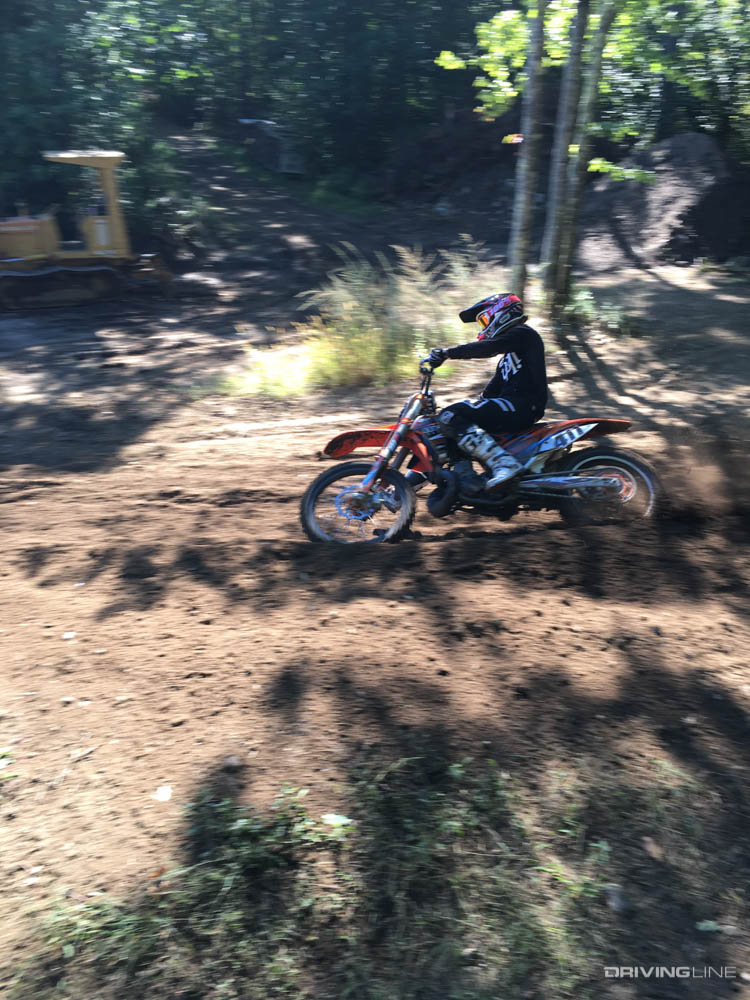 Ryan Tuerck riding a dirt bike