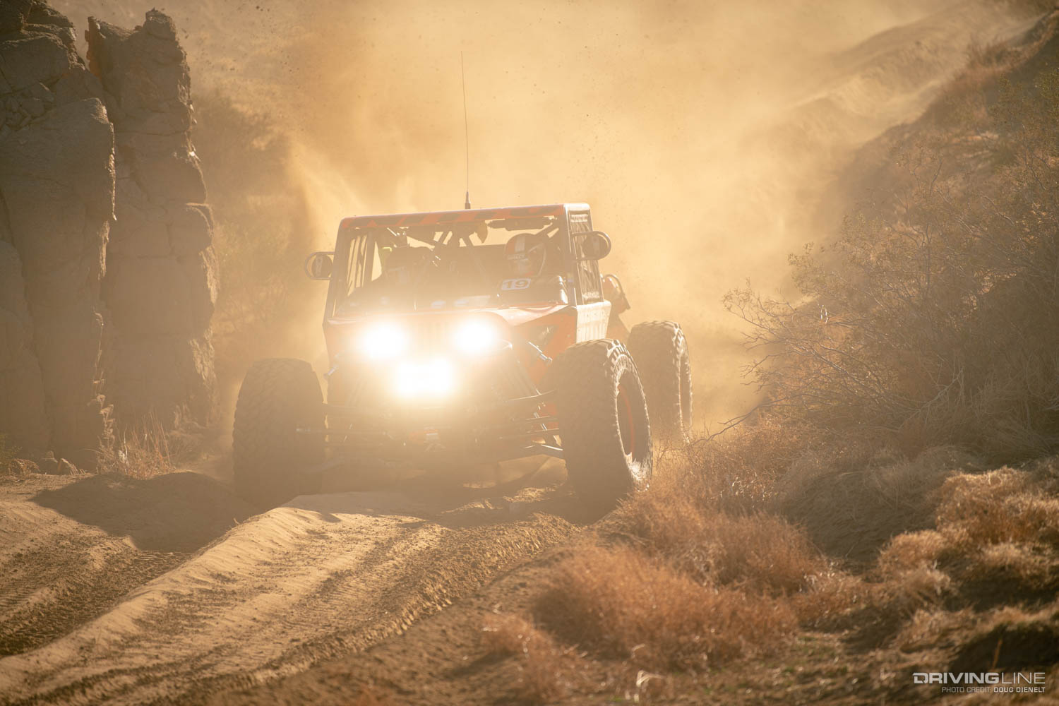 Paul Horschel in the dust at the 2020 KOH