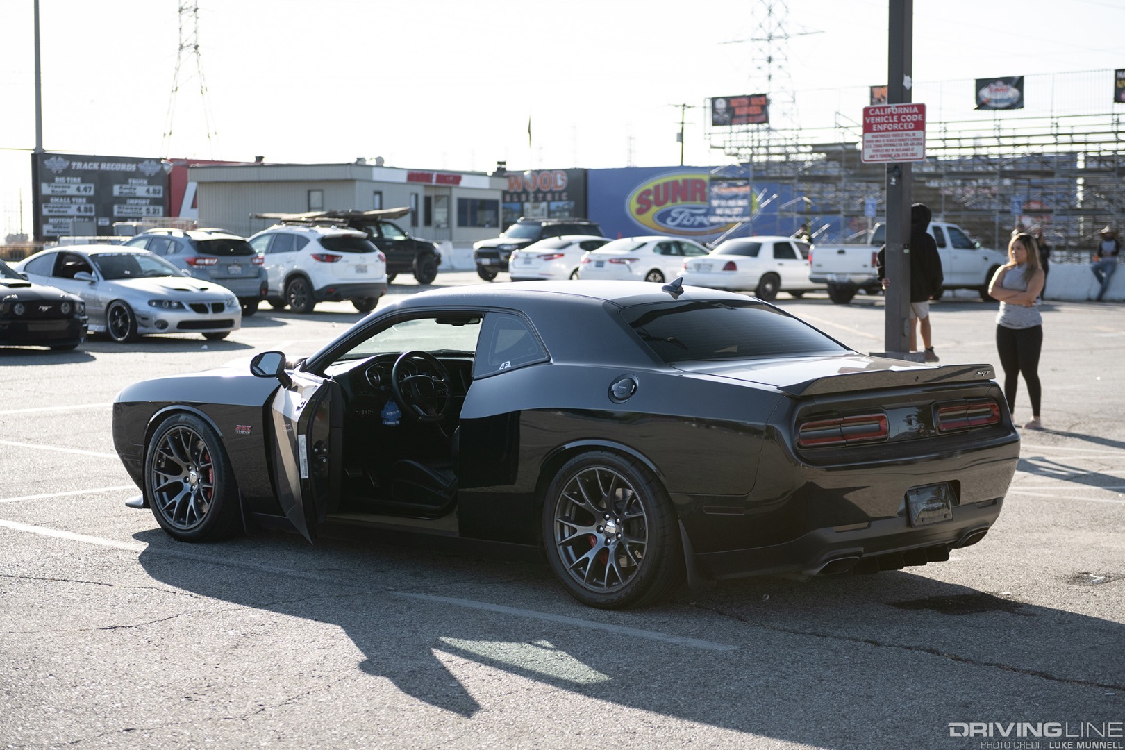 Dodge Challenger at Irwindale dragstrip on Nitto NT555 G2 tires
