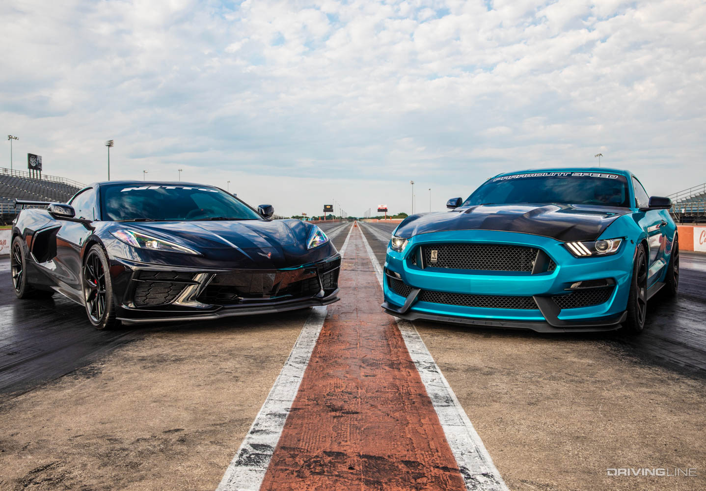 Chevy C8 Corvette vs Ford Shelby GT350 Mustang on Nitto NT555 RII tires