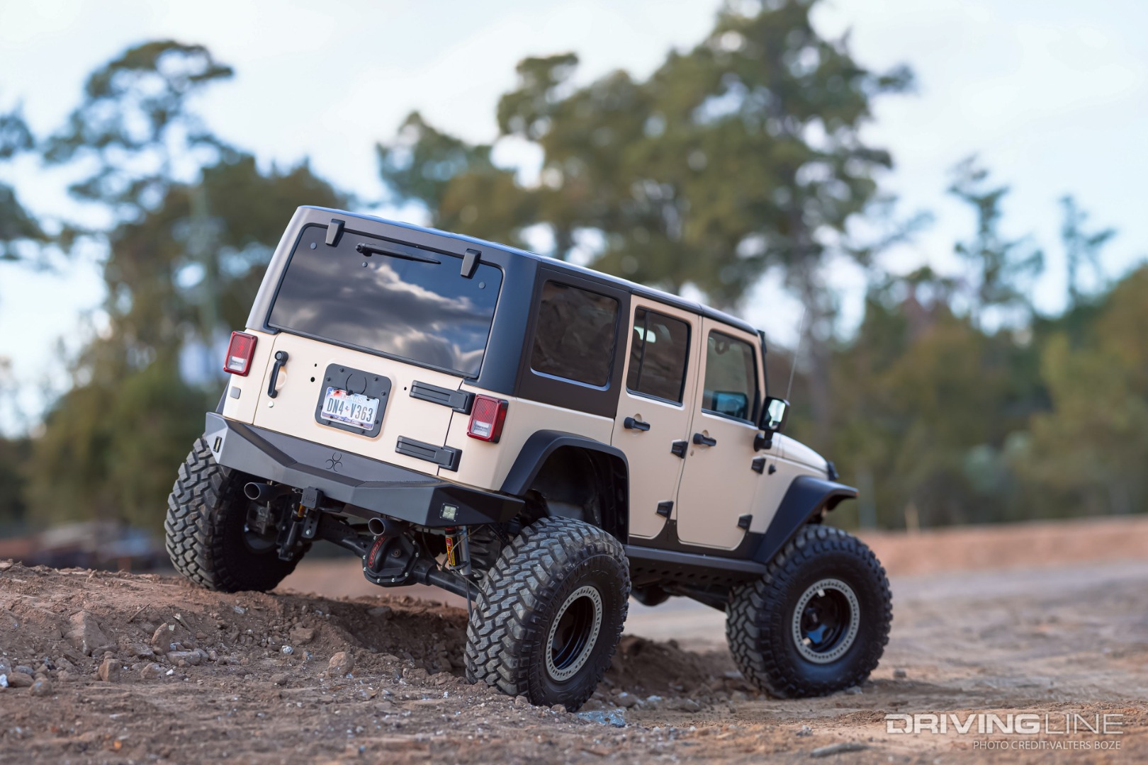 The 470 horsepower and 450 lb-ft of torque power this Jeep Wrangler through the toughest terrain around