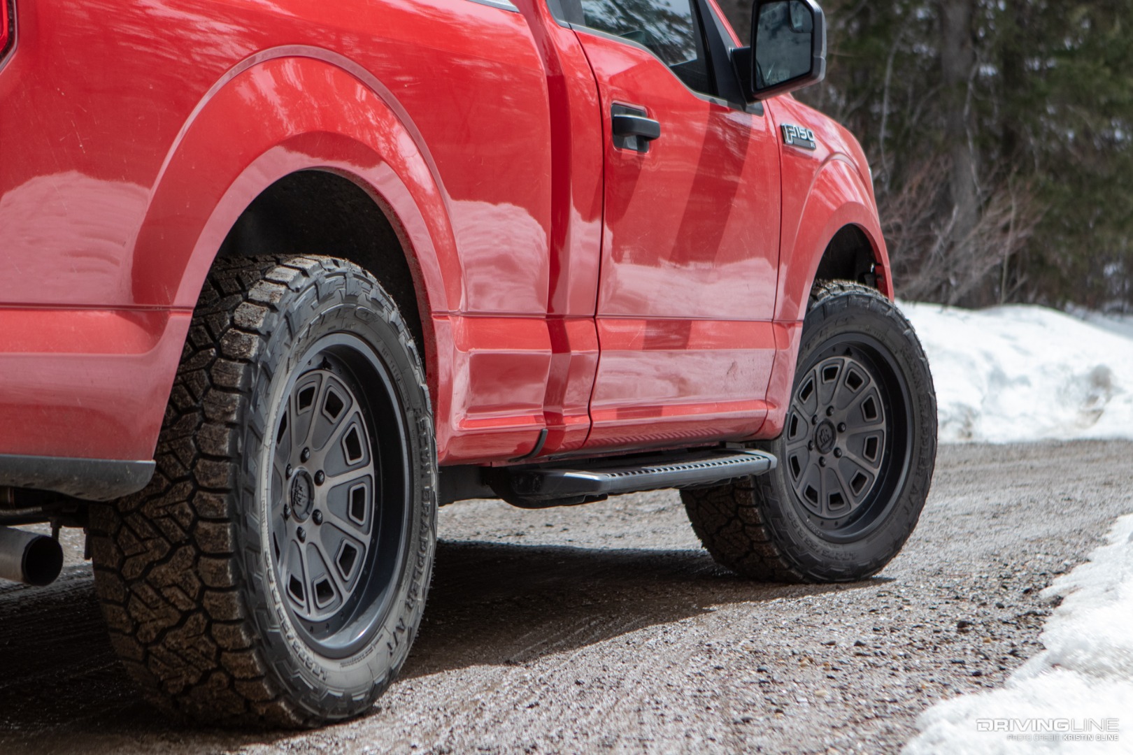 Nitto Recon Grappler A/T Tires on muddy snow road