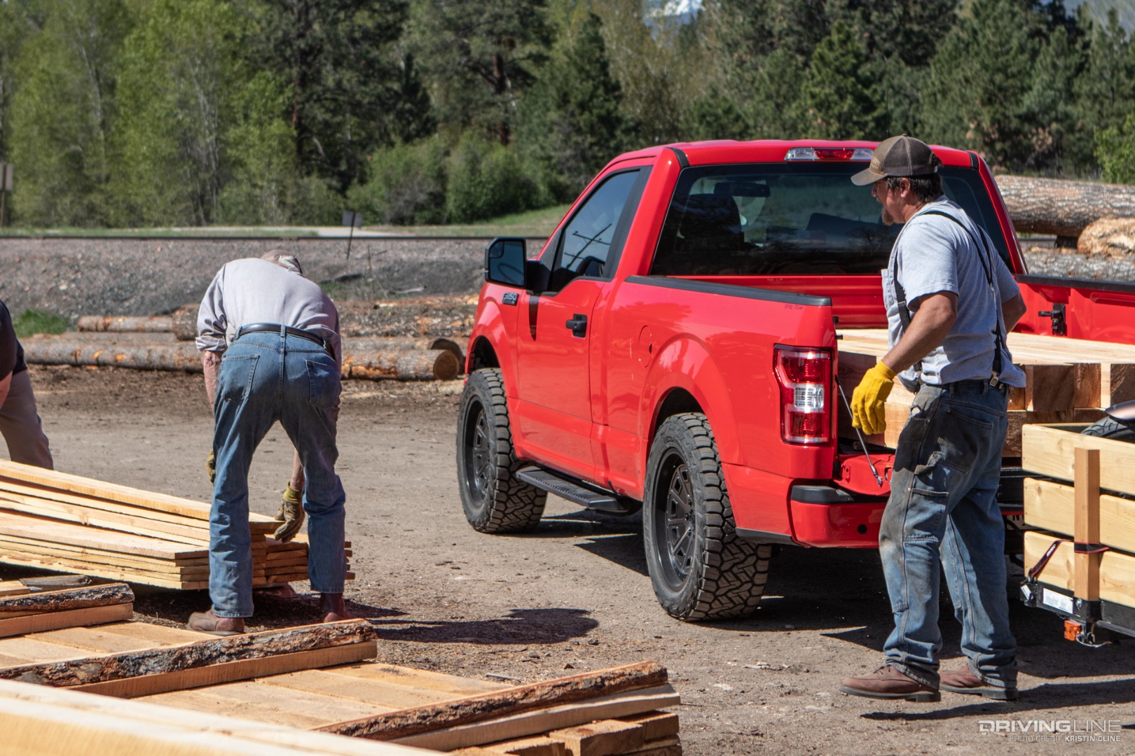 Nitto Recon Grappler A/T Tires on truck at lumberyard