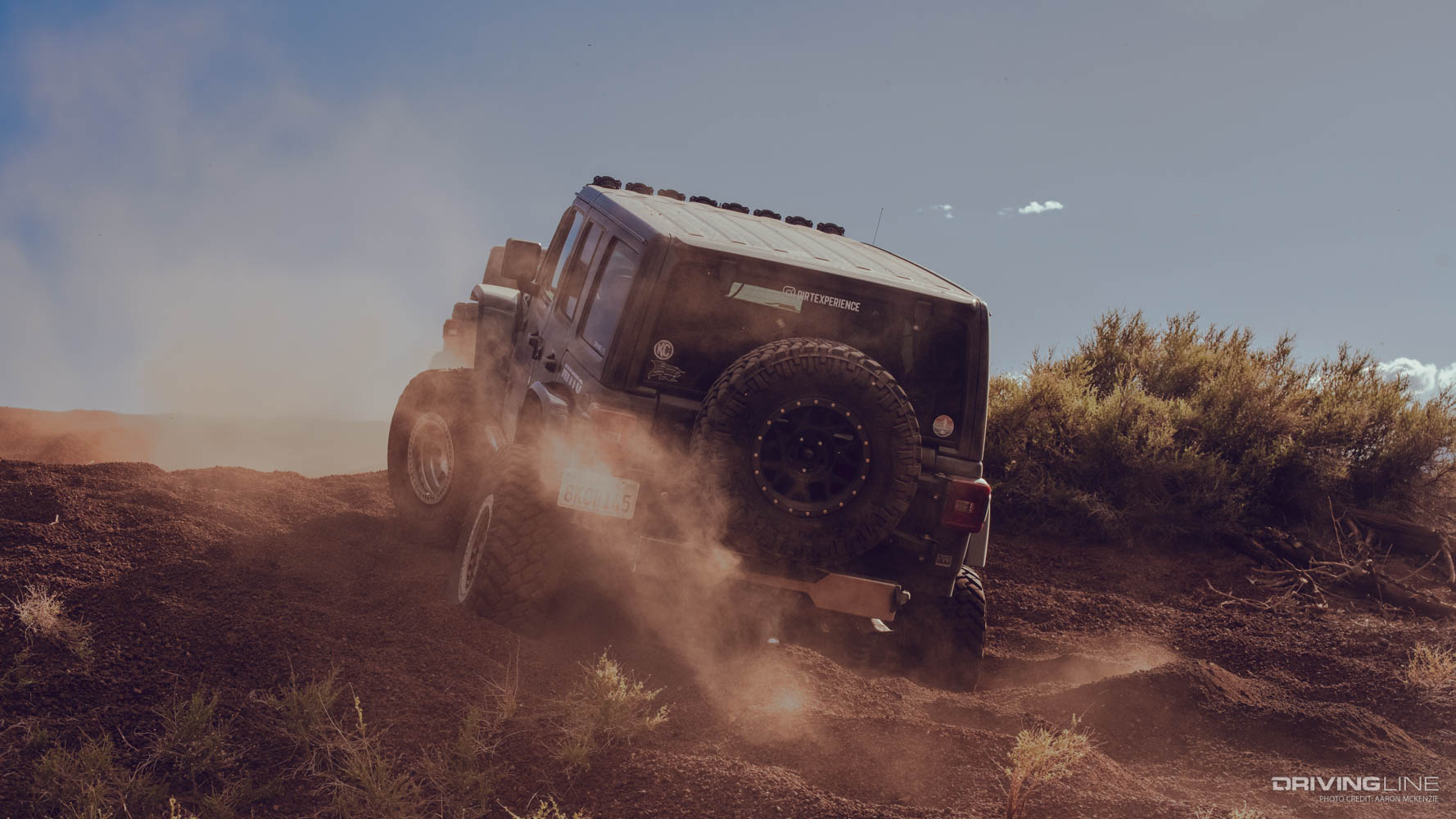Harley Wade driving her EVO Manufacturing custom Jeep