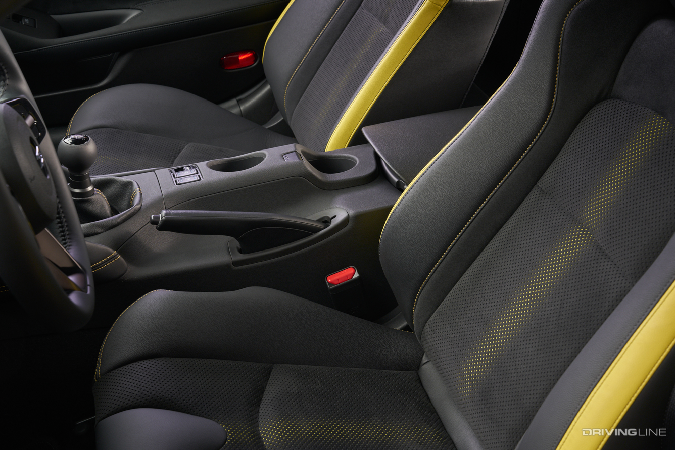 Nissan Z yellow interior