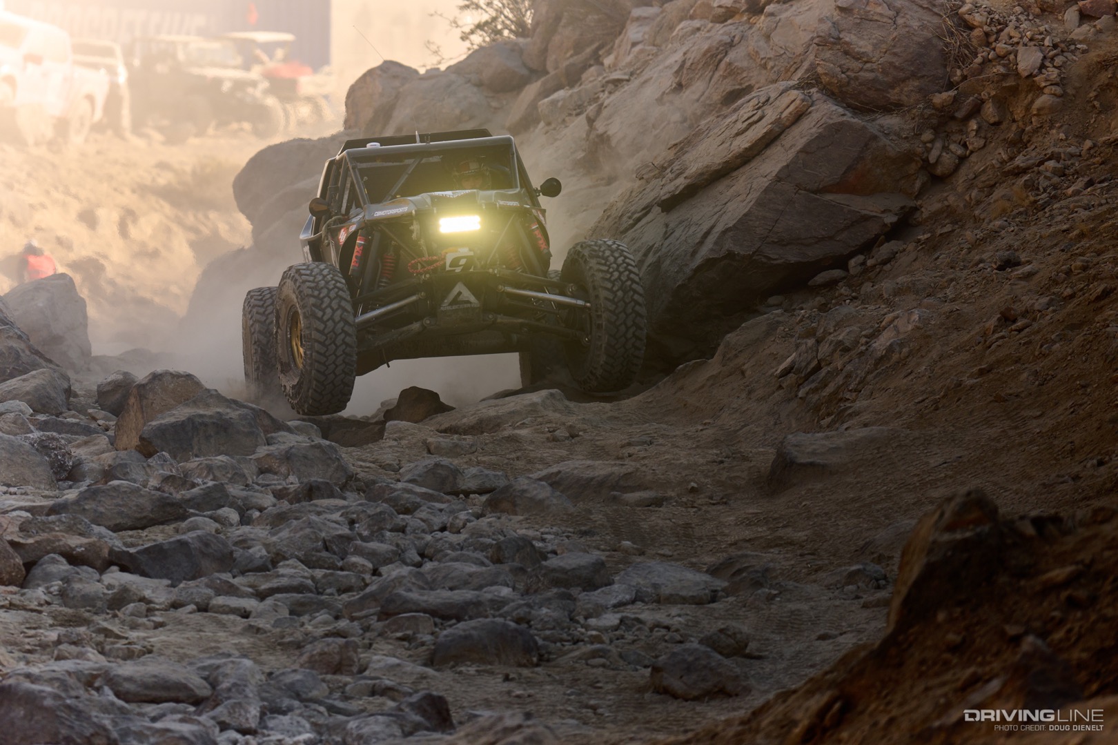 Bryan Crofts driving through a canyon