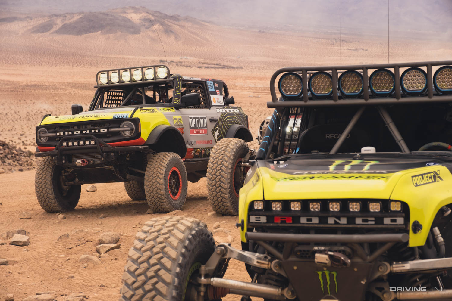 Ford Bronco cars built for the 4400 and 4600 class of Ultra4 Off-Road racing