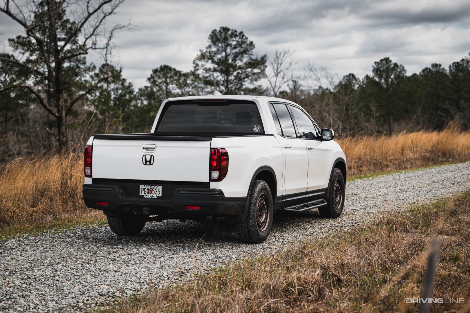 Rear of Honda Ridgeline on Off-Road Trail