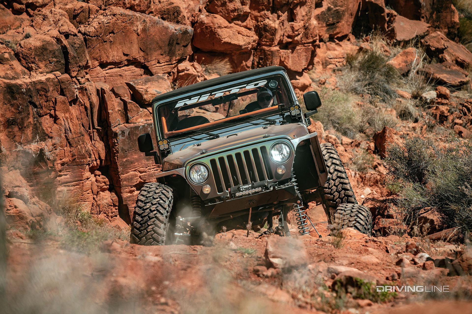 nitto tires on jeep running queens court desert trail