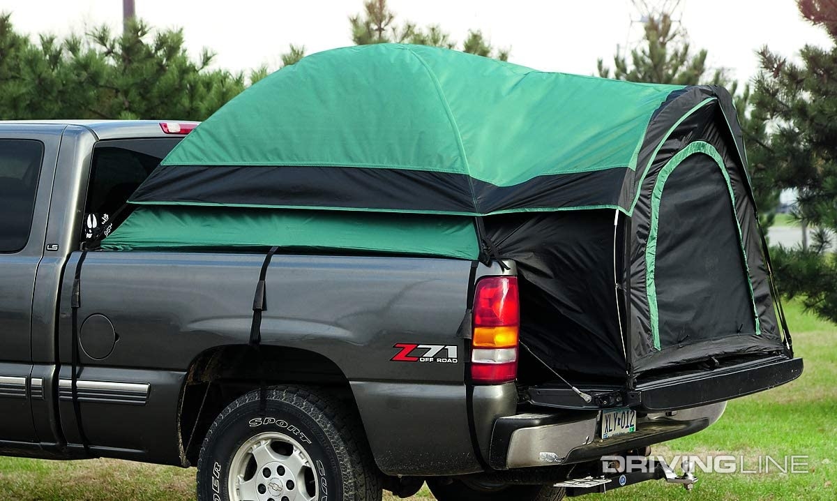 Chevrolet Silverado with truck bed tent
