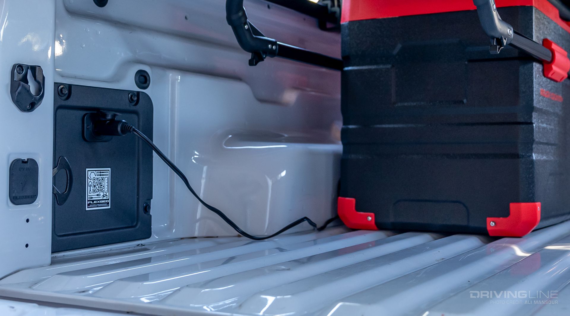 2022 Ford Maverick Hybrid XL Overland flexbed outlet socket for power