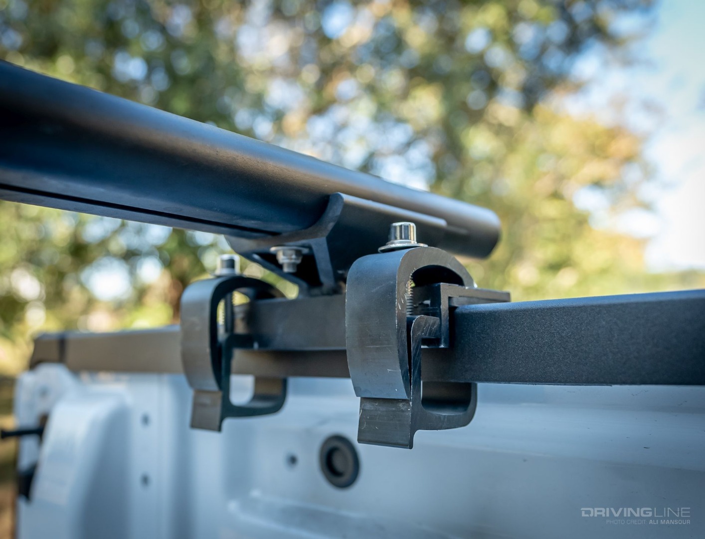 2022 Ford Maverick Hybrid XL Overland bed rack mounting detail