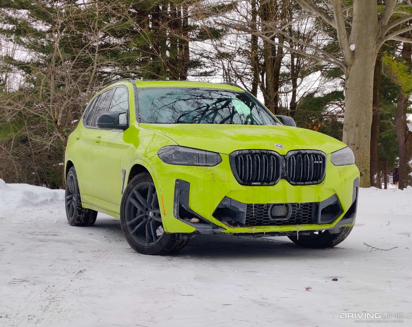2023 BMW X3 M Competition front 3/4 in forest