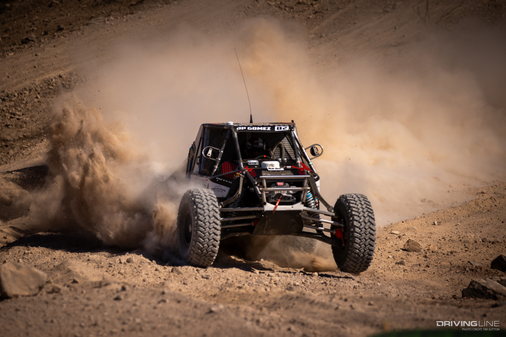 JP Gomez racing in the Arizona desert during the 2023 Ultra4 Legends of Havasu