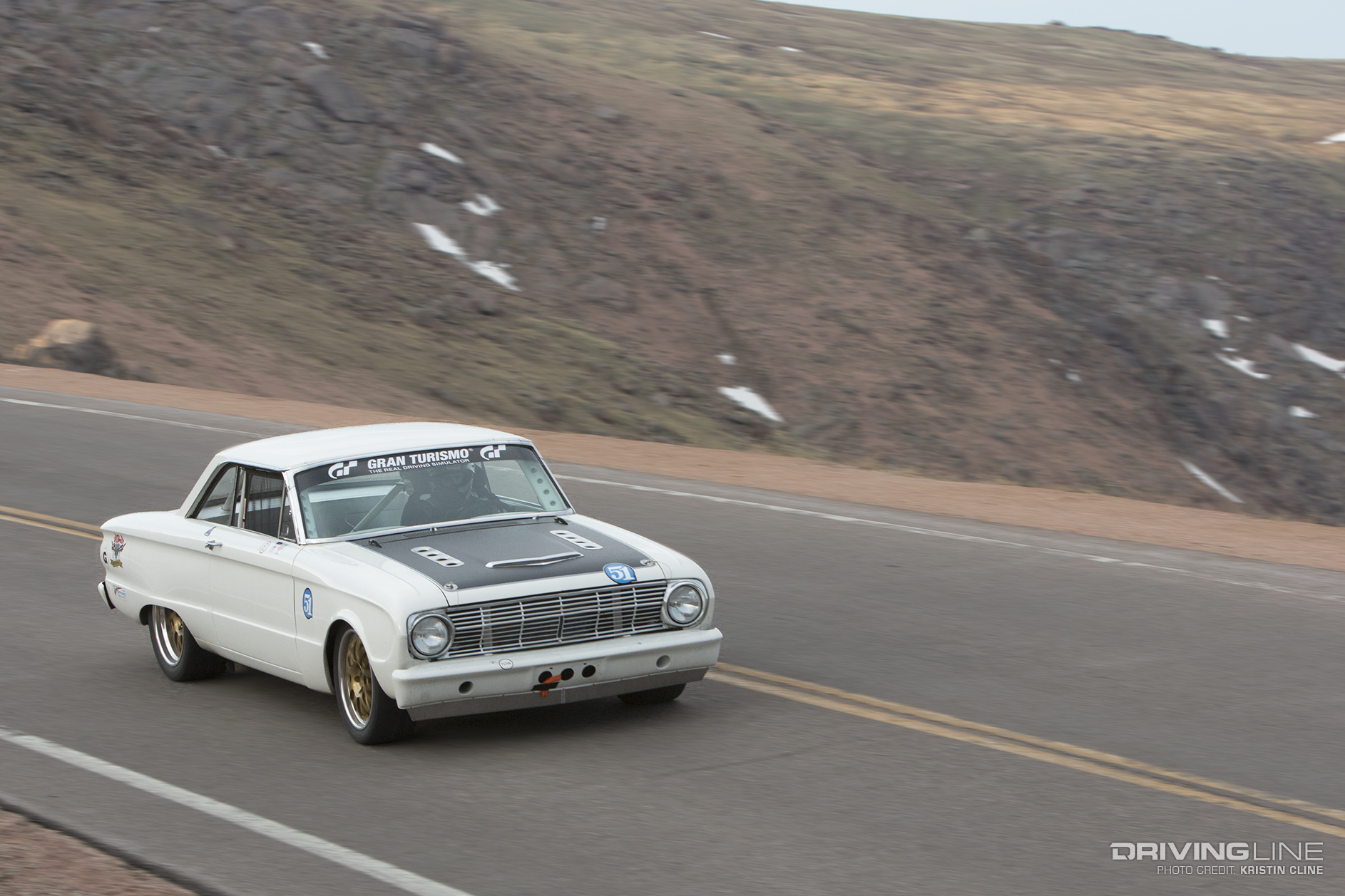 Aaron Kaufman and his 1963 Ford Falcon at 2016 Pikes Peak Hill Climb