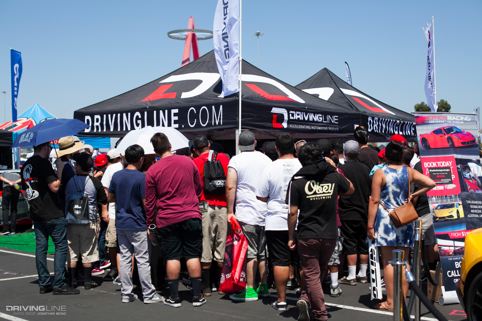 crowds at Driving Line AED booth