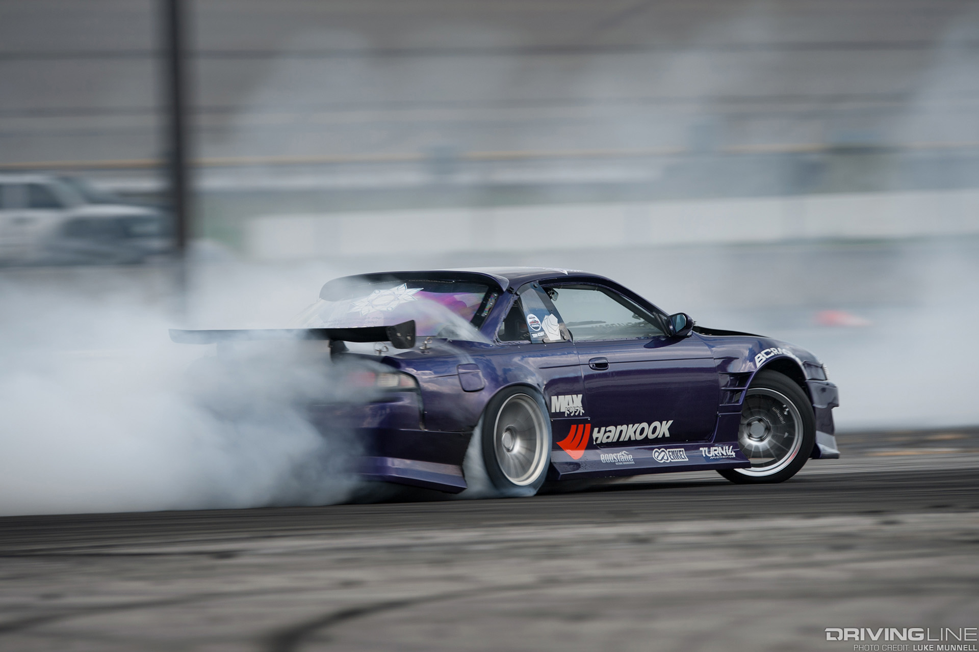 Geoff Stoneback in his LS-powered S14 Nissan 240SX
