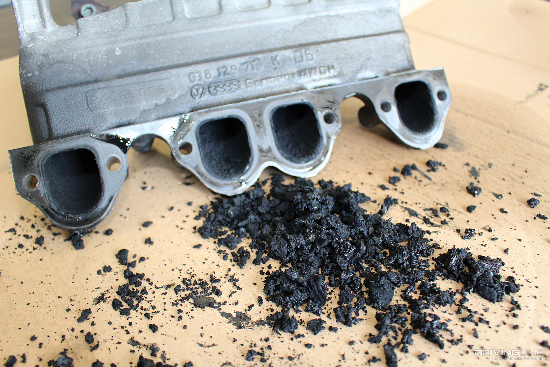 carbon buildup in Volkswagen Jetta TDI intake manifold