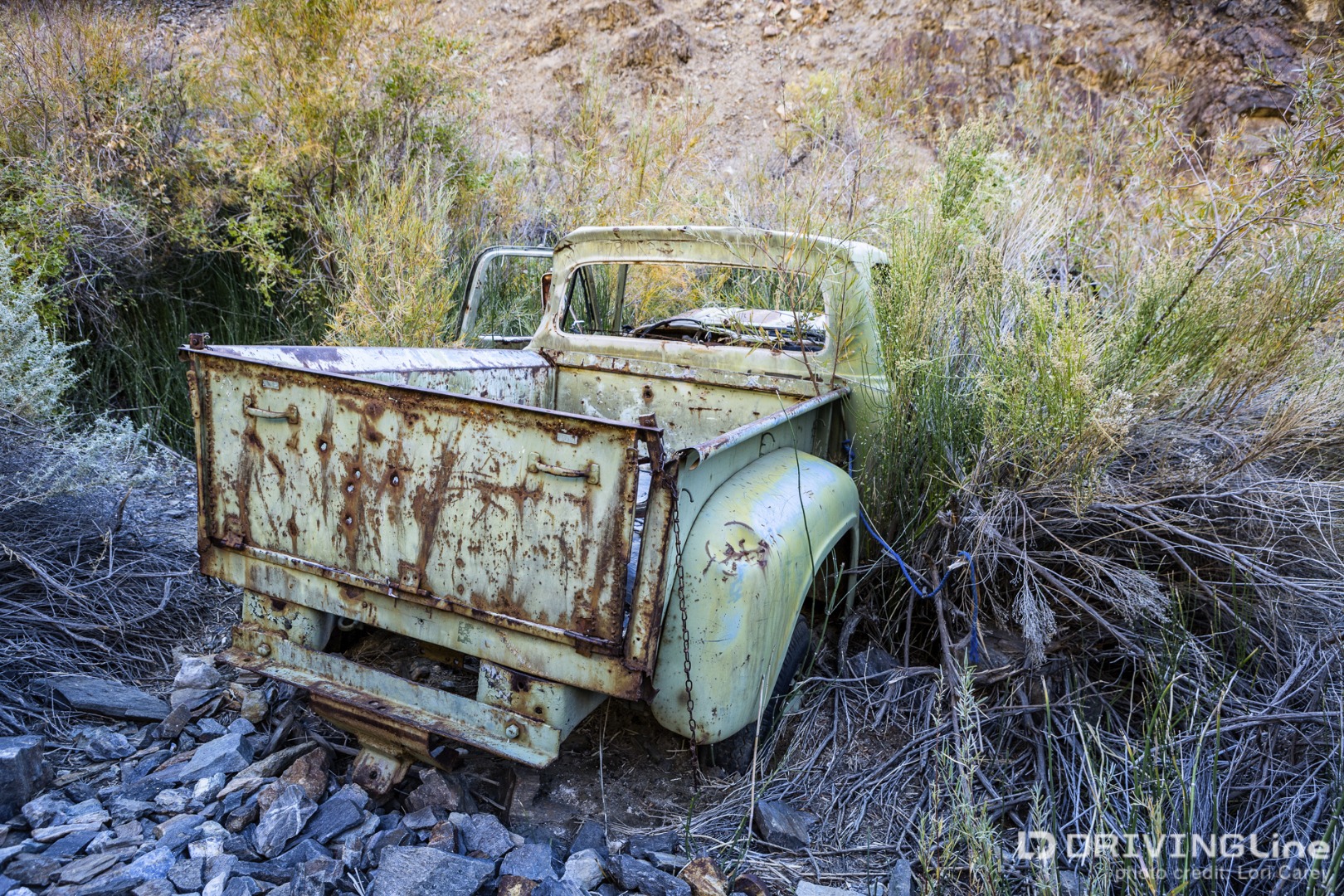 Abandoned truck in Surprise Canyon