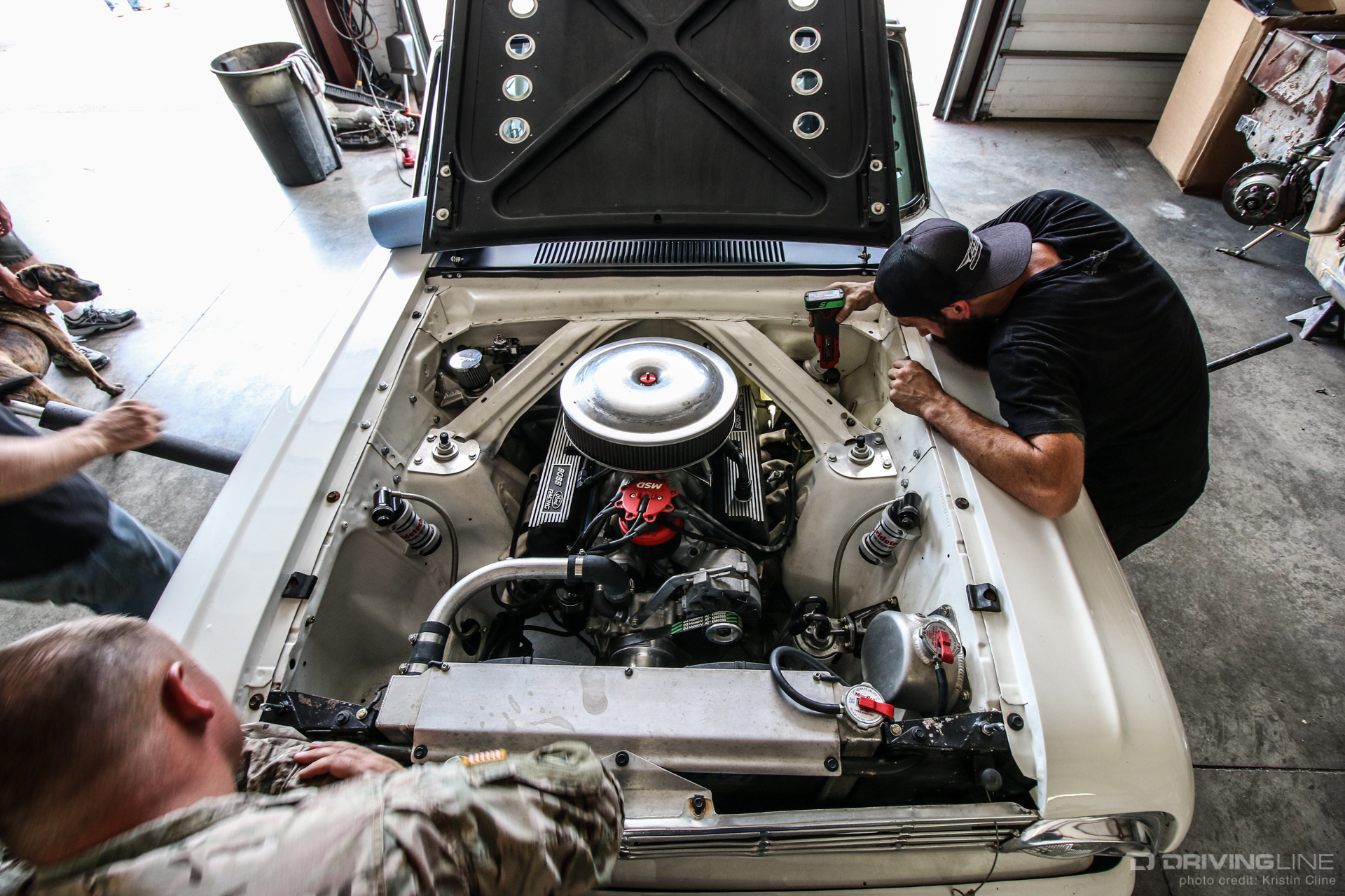 Aaron Kaufman Working in Garage