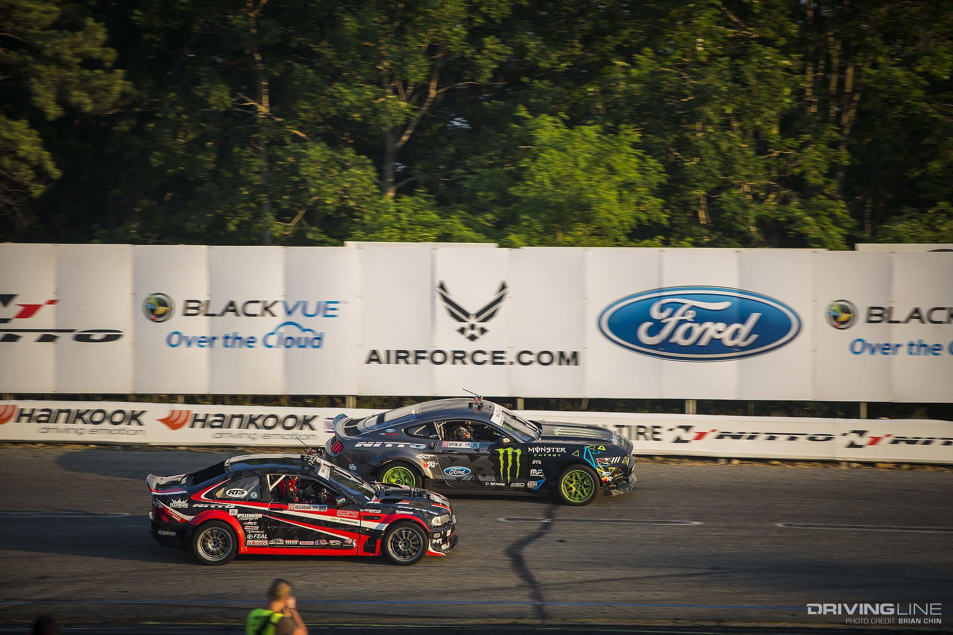 Alex Heilbrunn and Vaughn Gittin Jr. at Wall Speedway