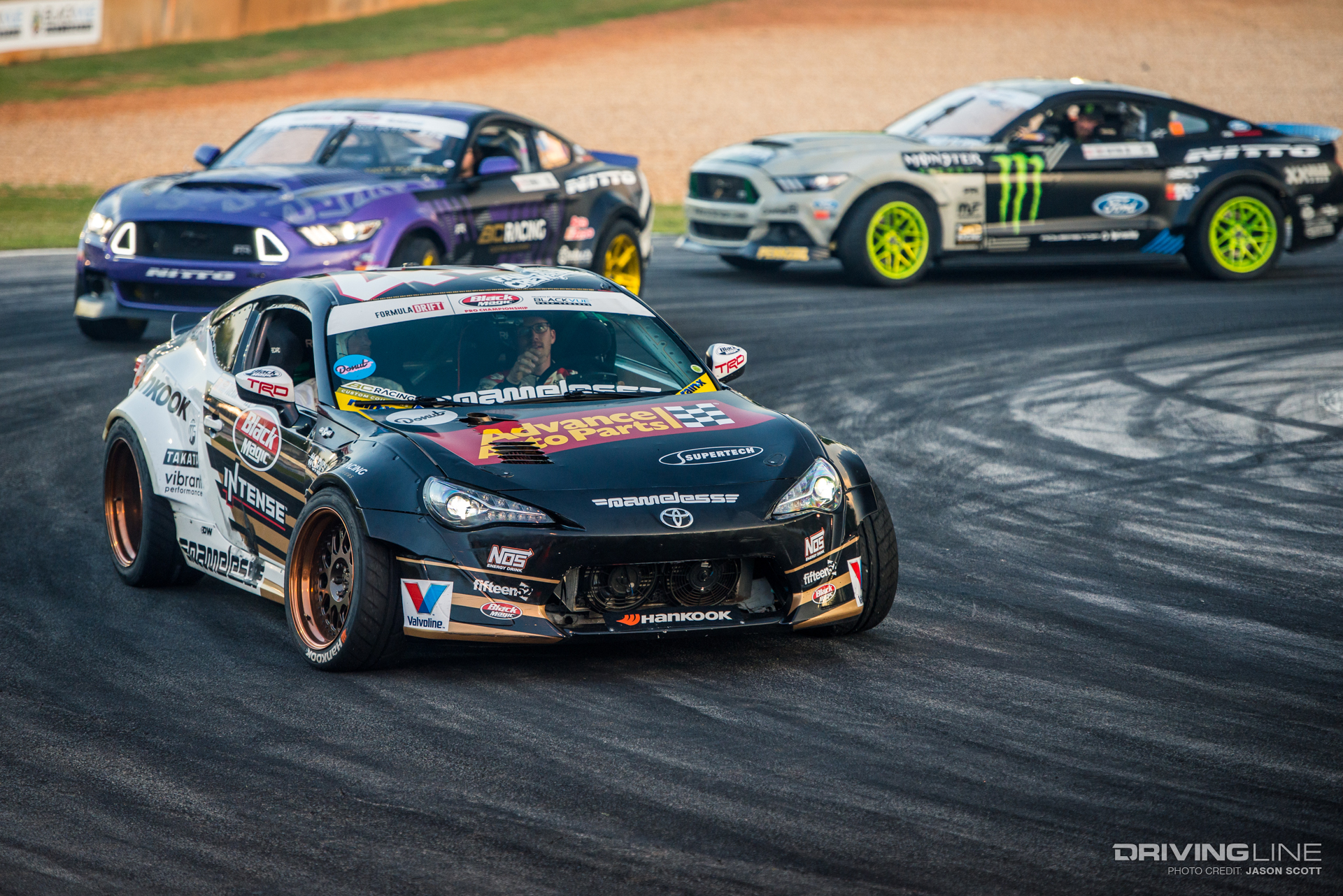 Ryan Tuerck, Chelsea DeNofa and Vaughn Gittin Jr.