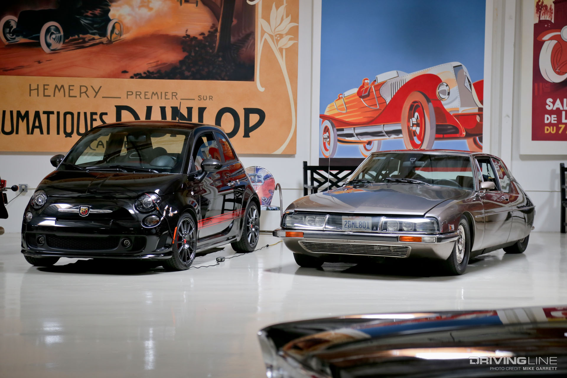 New Fiat 500 Abarth and a classic car