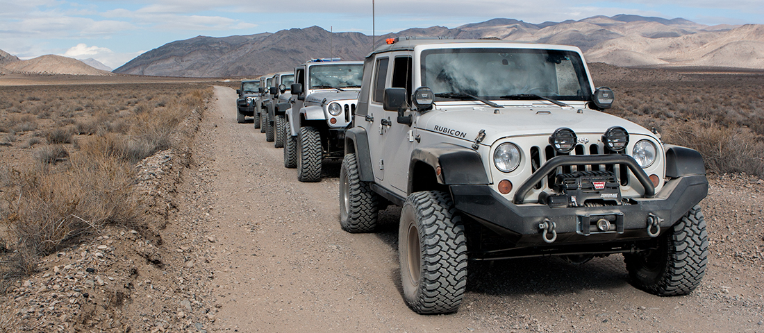 Jeeps in Death Valley