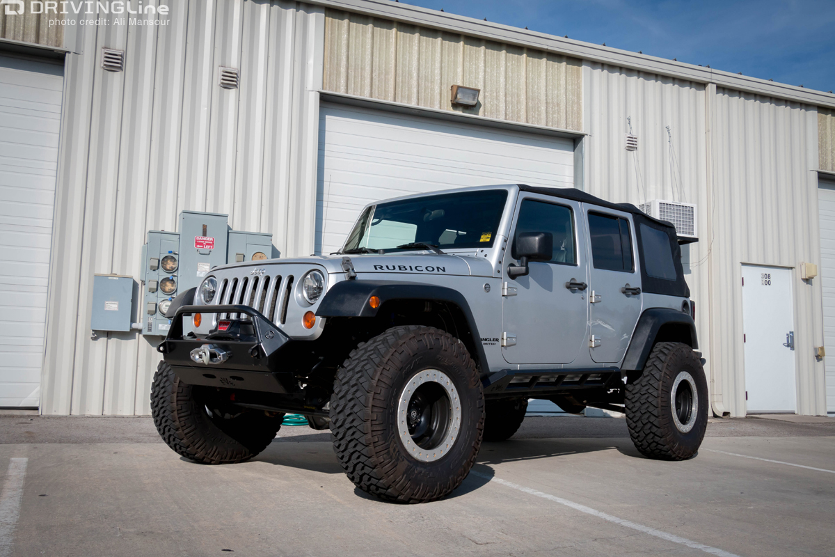 Silver Jeep Wrangler JK