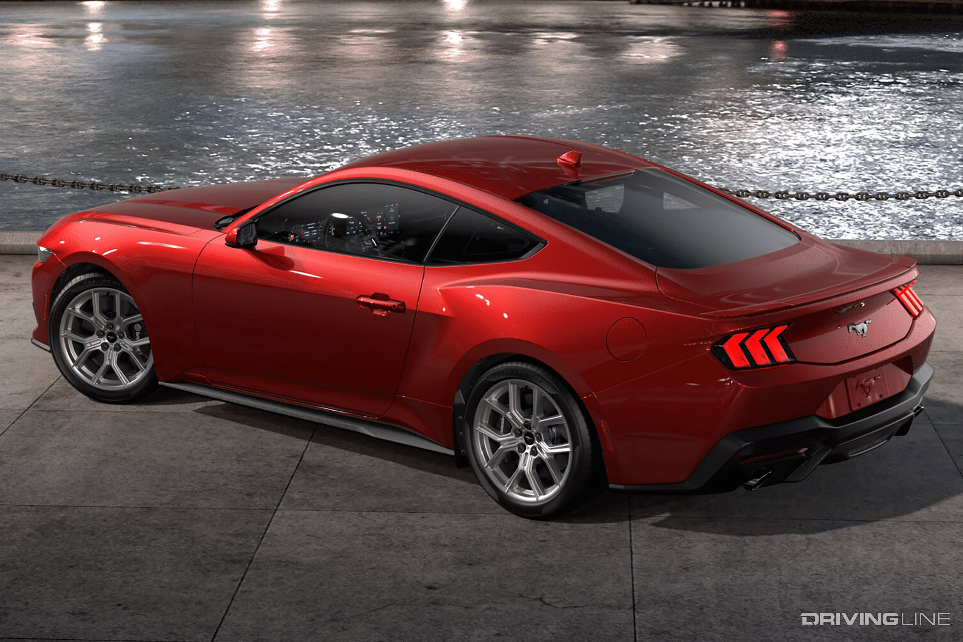 2024 Mustang EcoBoost Red Rear View