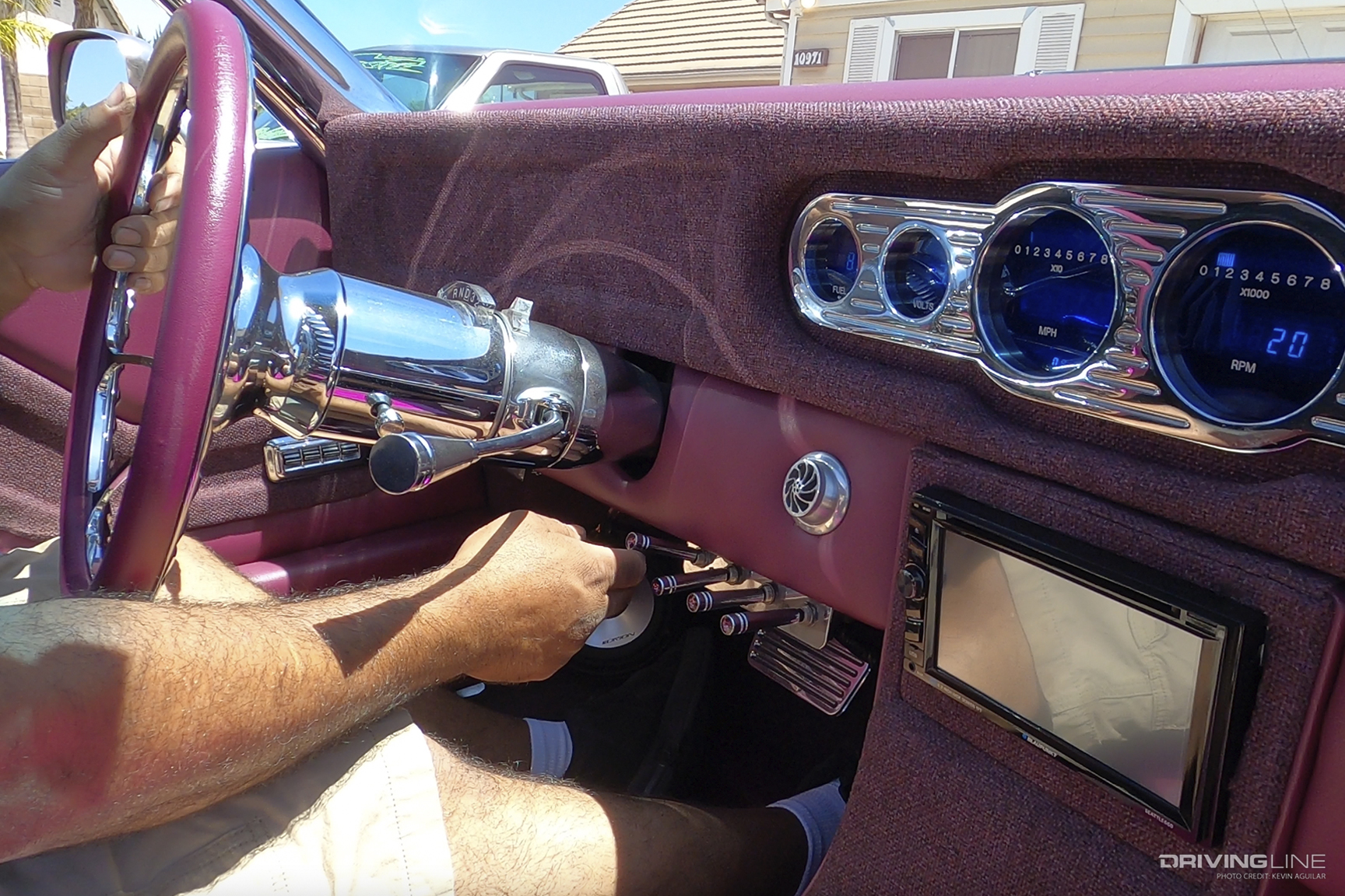 Hitting Switches on Lowrider to Change Suspension Height