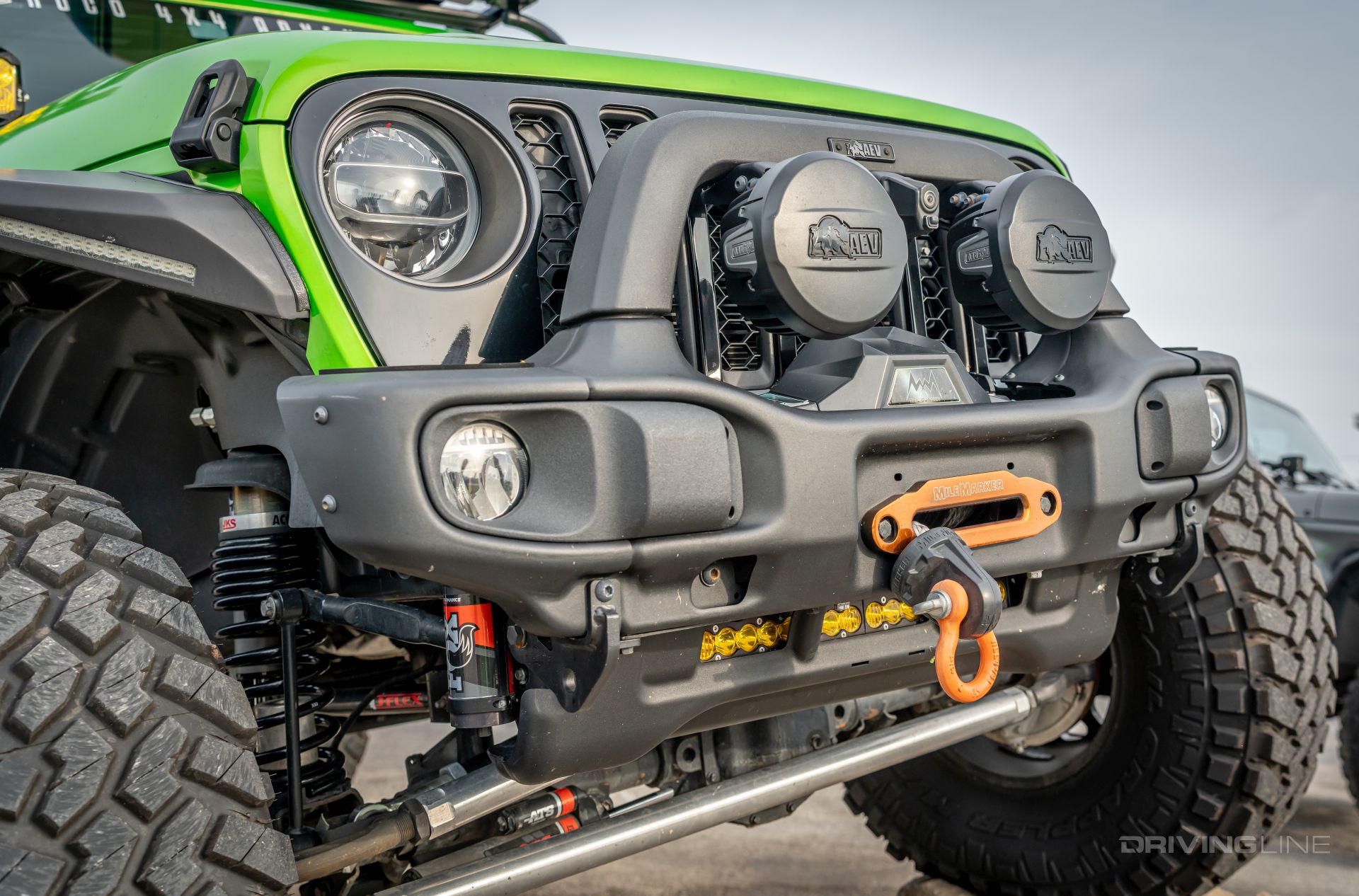 Jeep Gladiator AEV winch front bumper mile marker winch