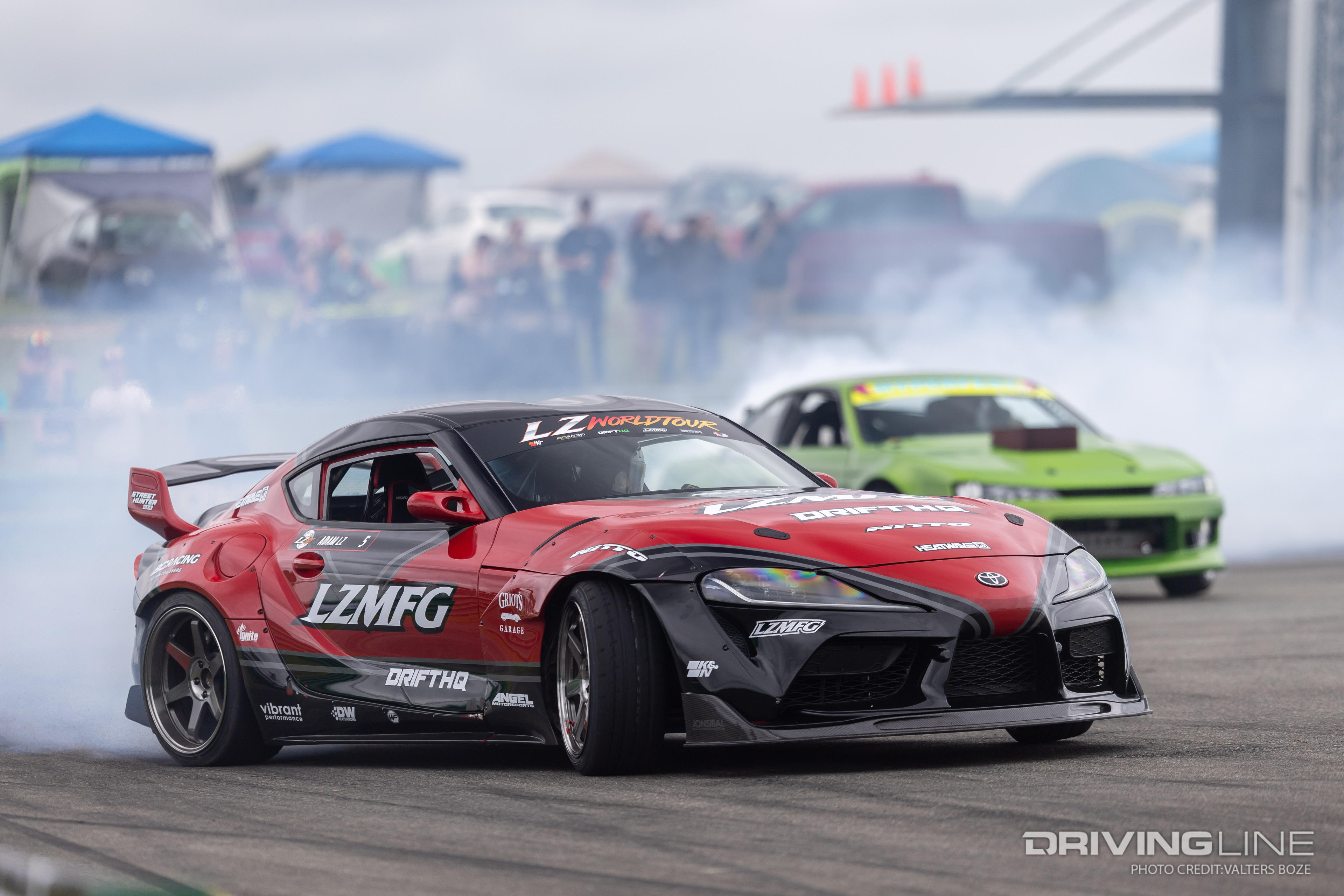 Adam LZ drifts his 4-rotor powered Supra for the first time at his own LZ Invitational in New Jersey